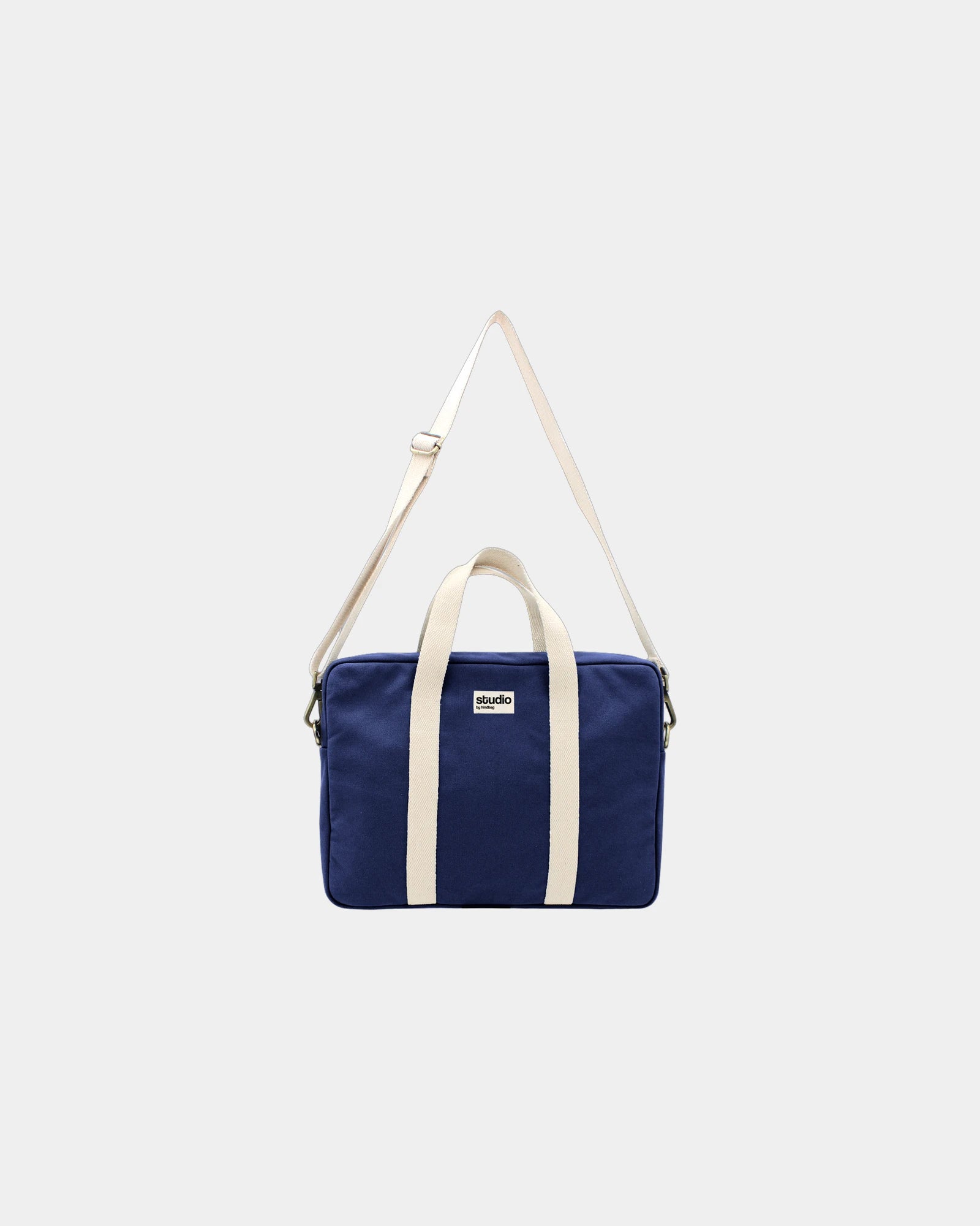 Sac ordinateur coton bio Hindbag Luis à personnaliser - Navy