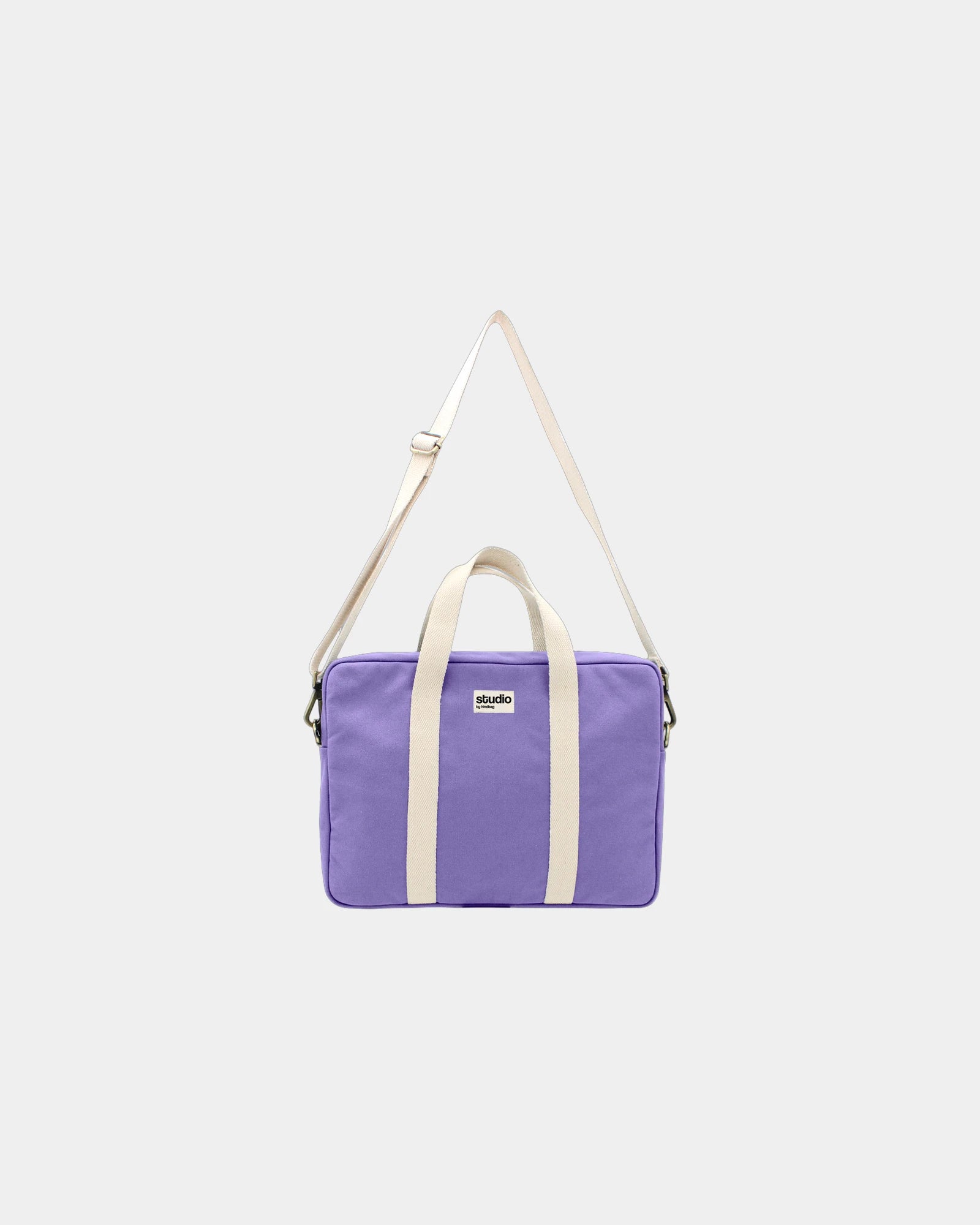 Sac ordinateur coton bio Hindbag Luis à personnaliser - Lavender