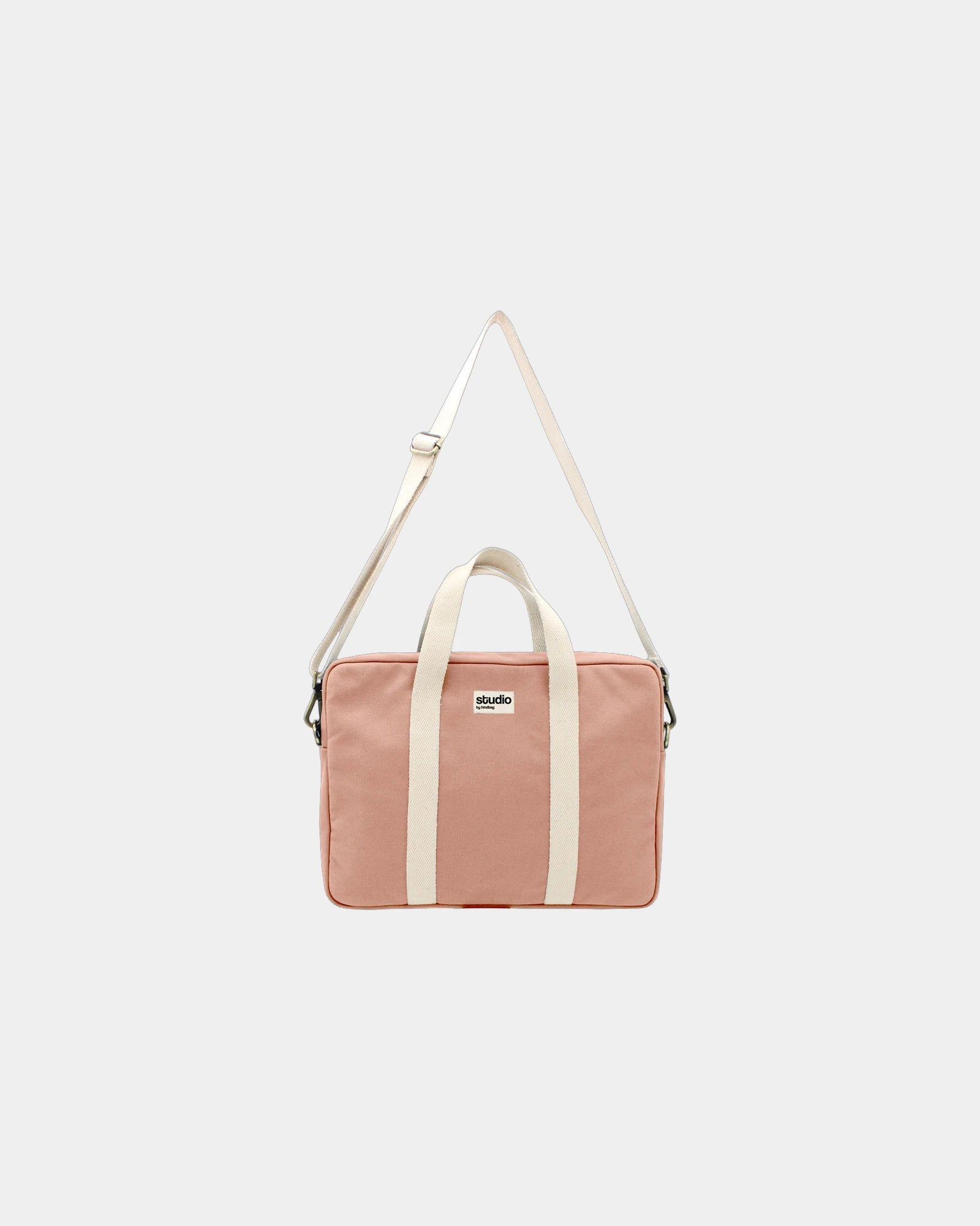 Sac ordinateur coton bio Hindbag Luis à personnaliser - Salmon