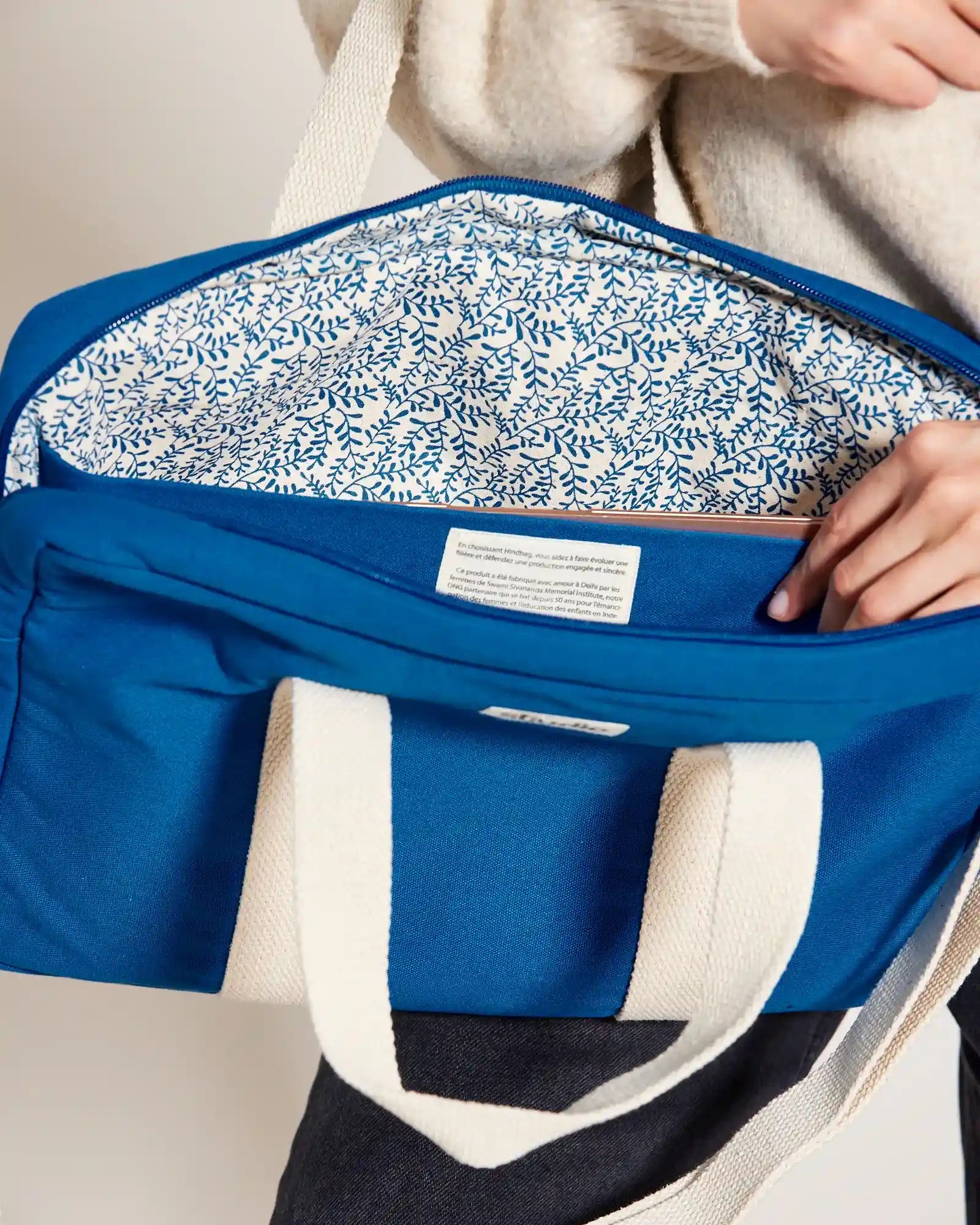 Sac ordinateur coton bio Hindbag Luis à personnaliser - 8