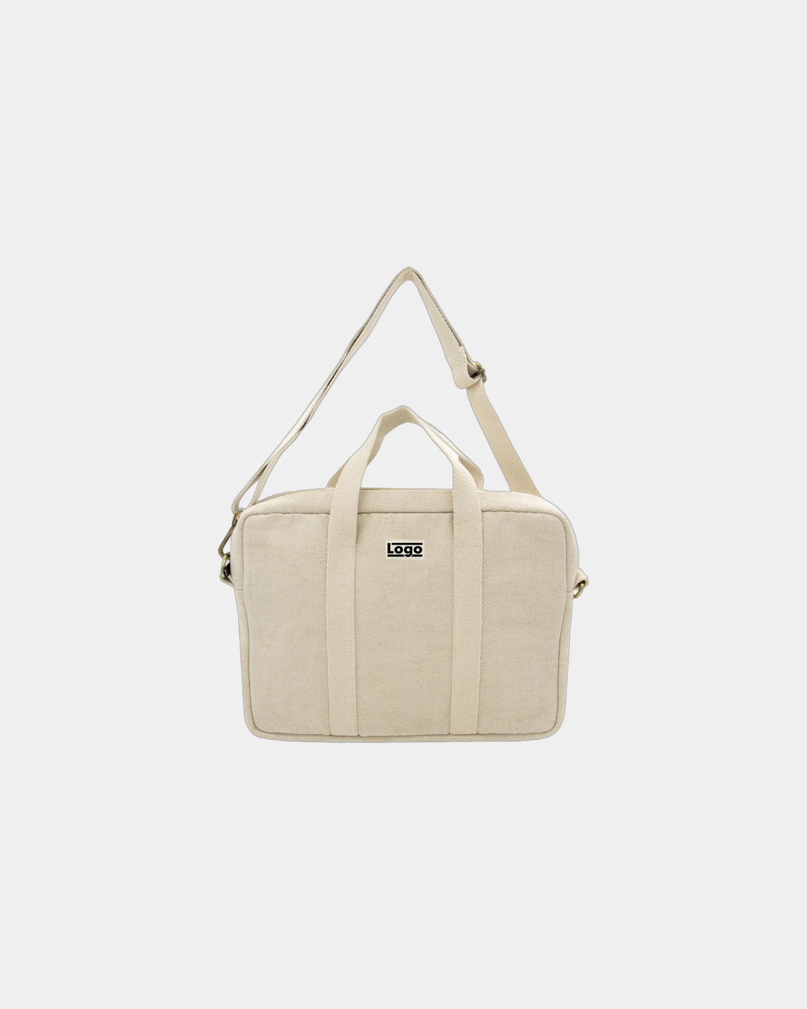 Sac ordinateur coton bio Hindbag Luis à personnaliser - Jute