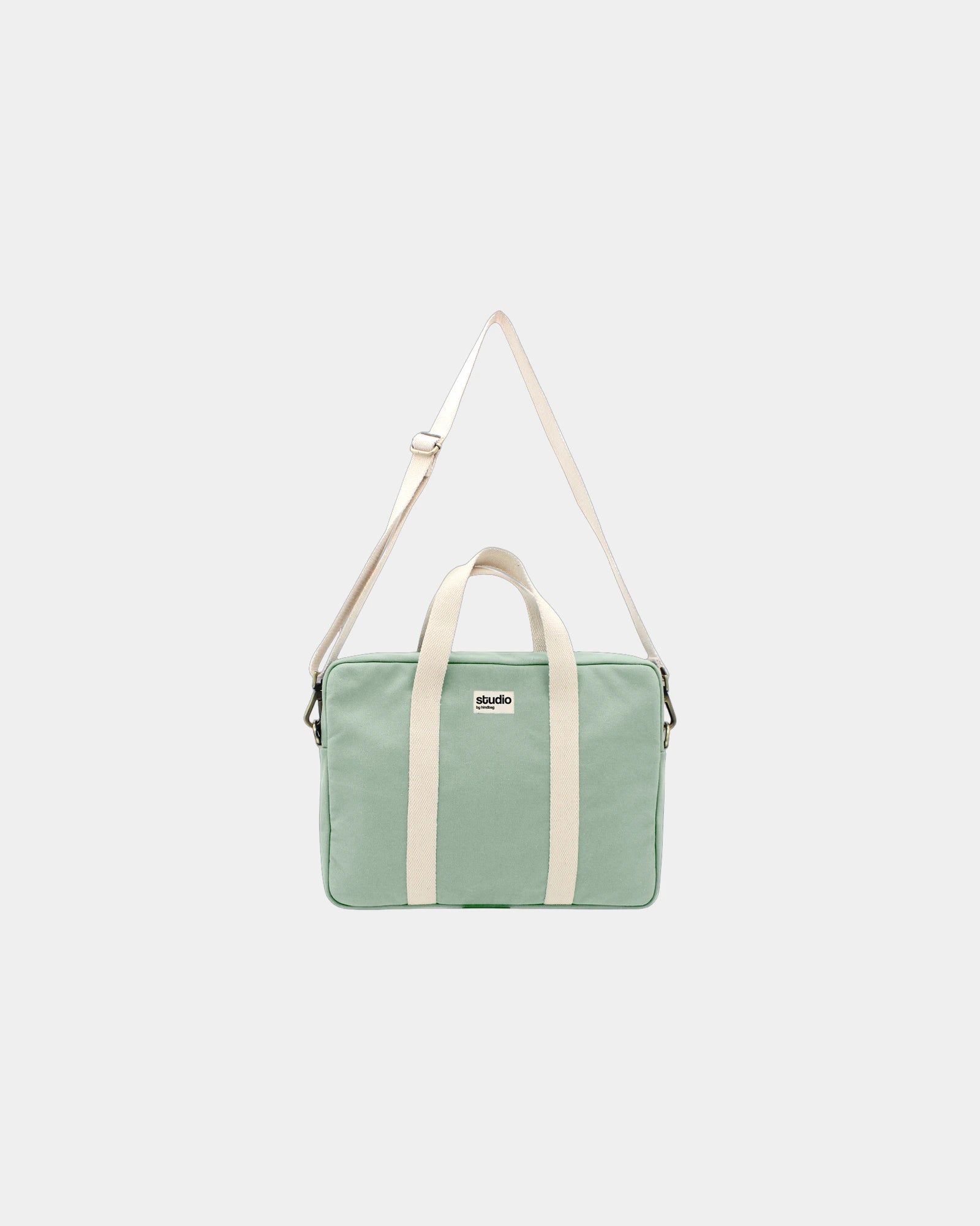 Sac ordinateur coton bio Hindbag Luis à personnaliser - Mint