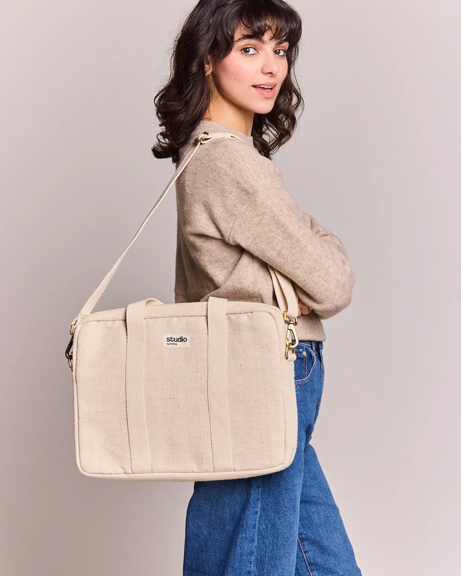 Sac ordinateur coton bio Hindbag Luis à personnaliser - 25
