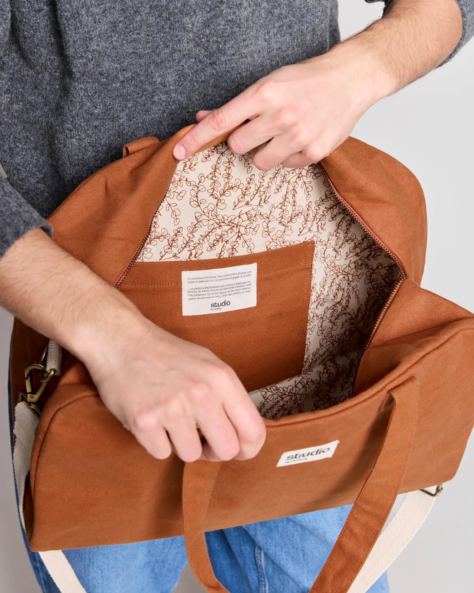 Sac de sport coton bio Hindbag Hugo à personnaliser - 25