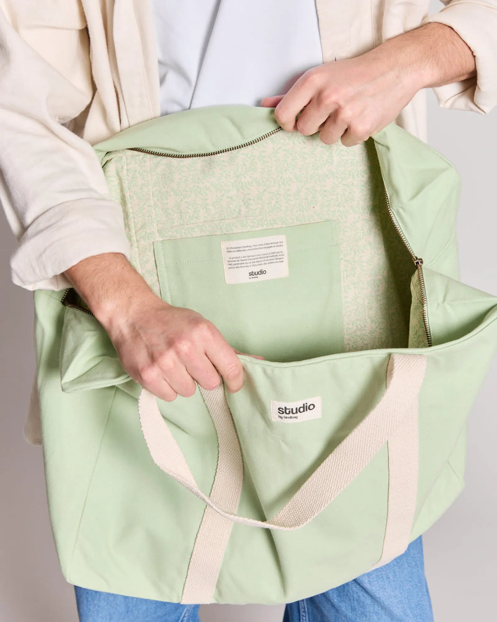 Sac de voyage coton bio Hindbag Gabriel à personnaliser - 28