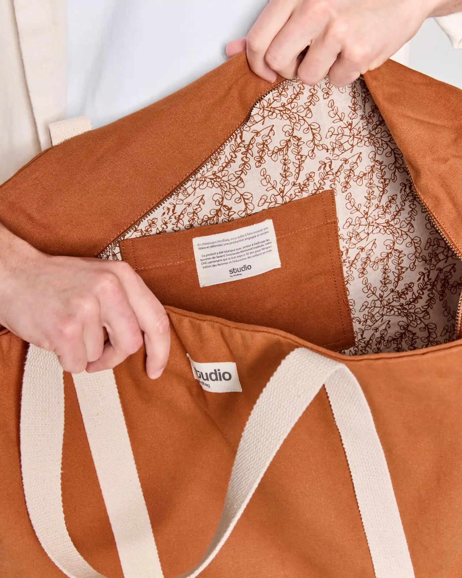 Sac de voyage coton bio Hindbag Gabriel à personnaliser - 25