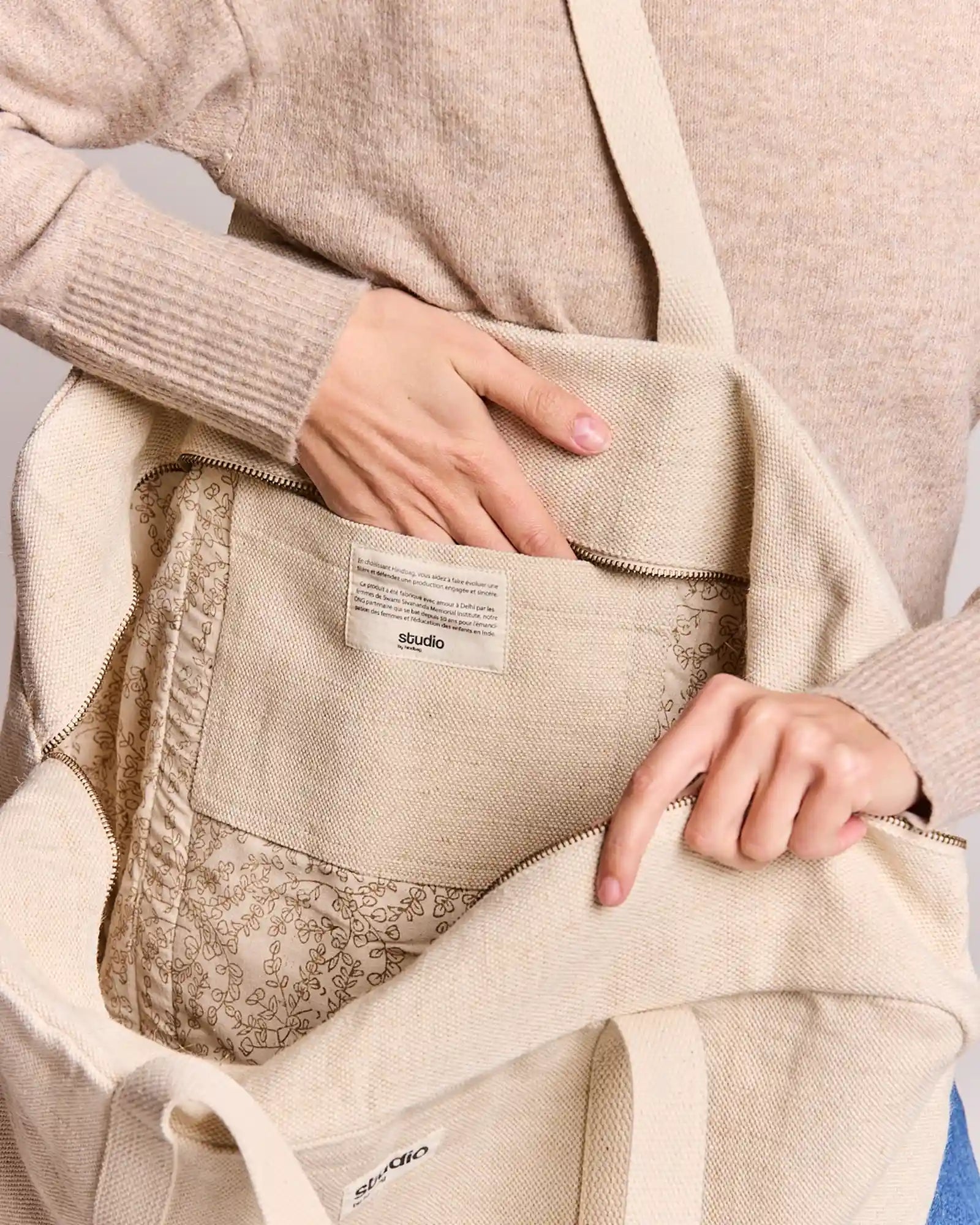 Sac de voyage coton bio Hindbag Gabriel à personnaliser - 39