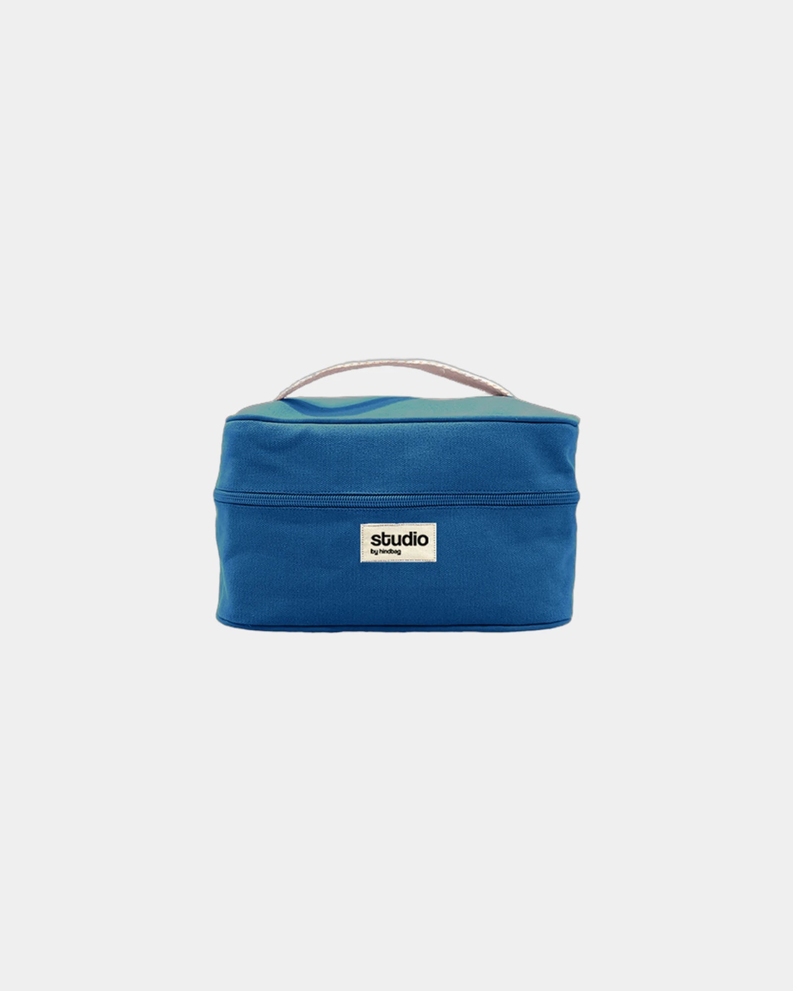 Trousse coton bio GOTS Hindbag Vanity Lina à personnaliser - Royal Blue