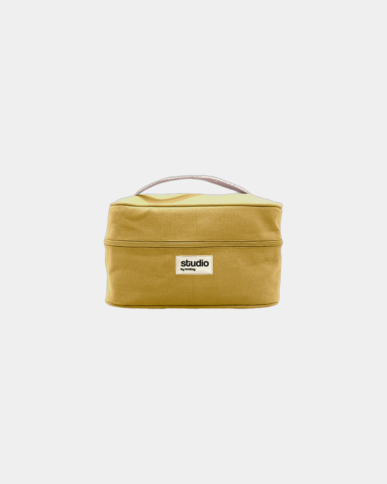Trousse coton bio GOTS Hindbag Vanity Lina à personnaliser - Ochre