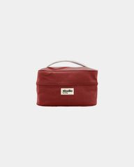 Trousse coton bio GOTS Hindbag Vanity Lina à personnaliser - Brick Red