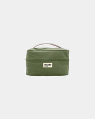 Trousse coton bio GOTS Hindbag Vanity Lina à personnaliser - Olive