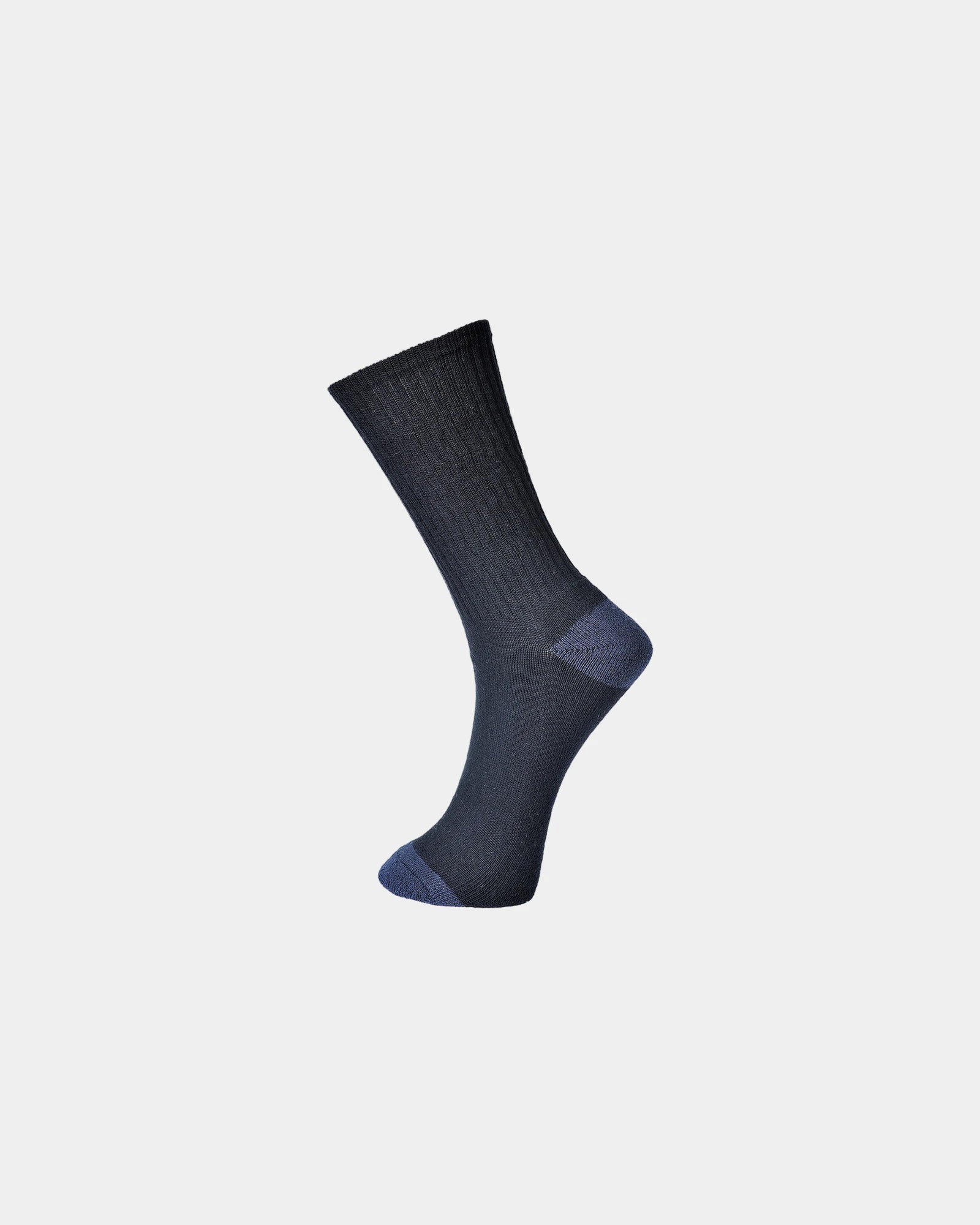 Chaussettes en coton peigné à personnaliser - Noir-Bleu Ciel