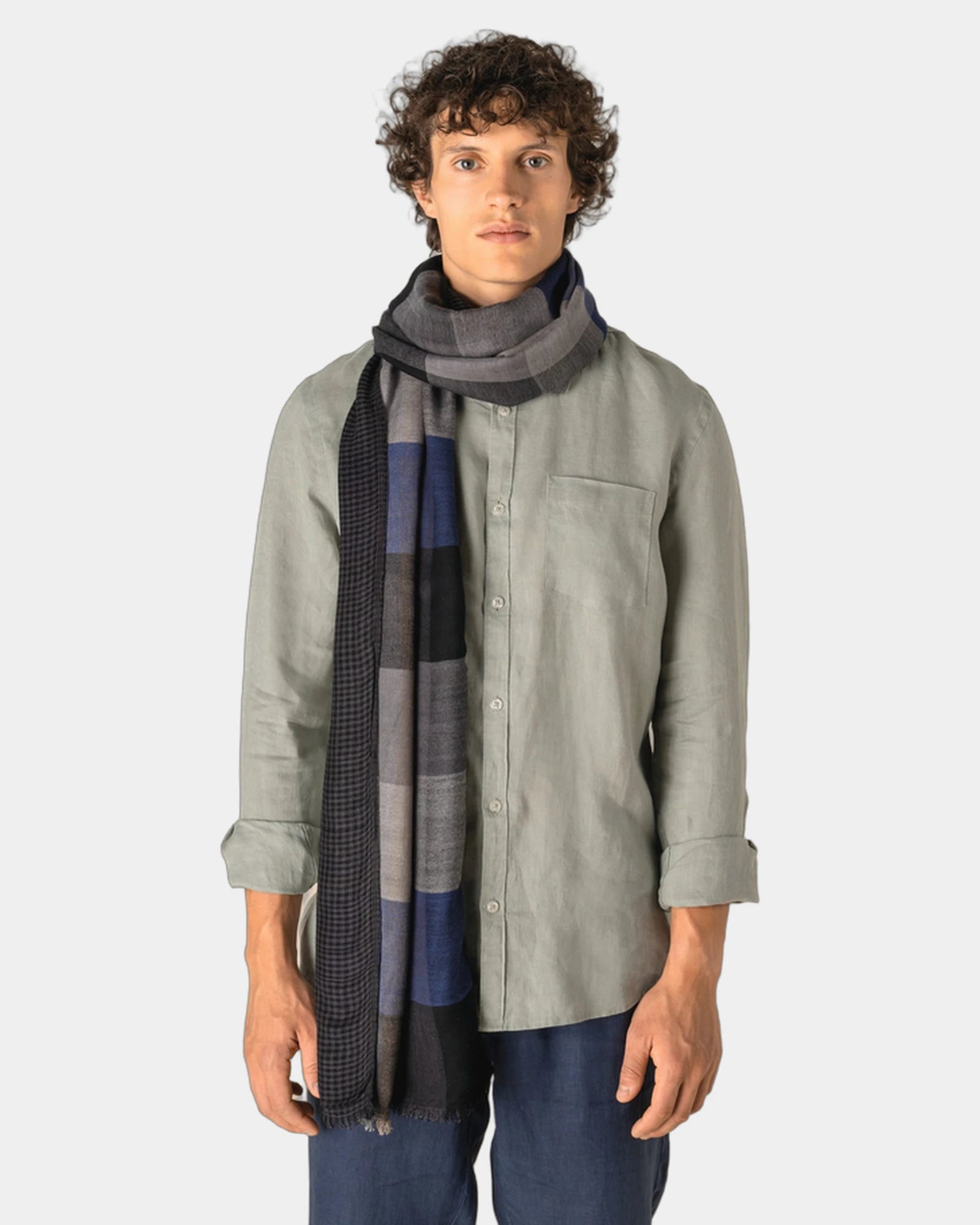 Chèche réversible viscose tissé à personnaliser - 1