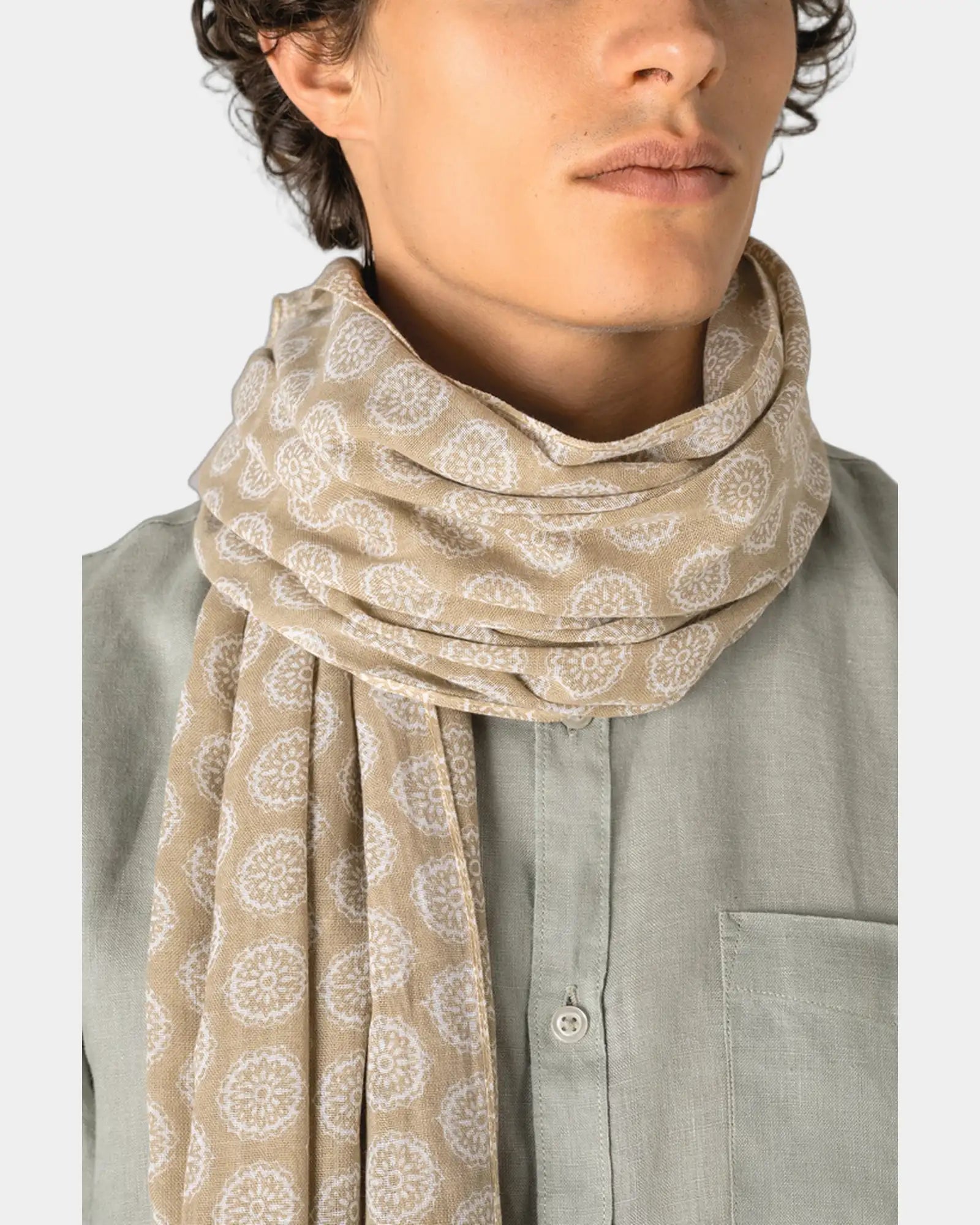 Chèche coton motifs artisanal à personnaliser - 2