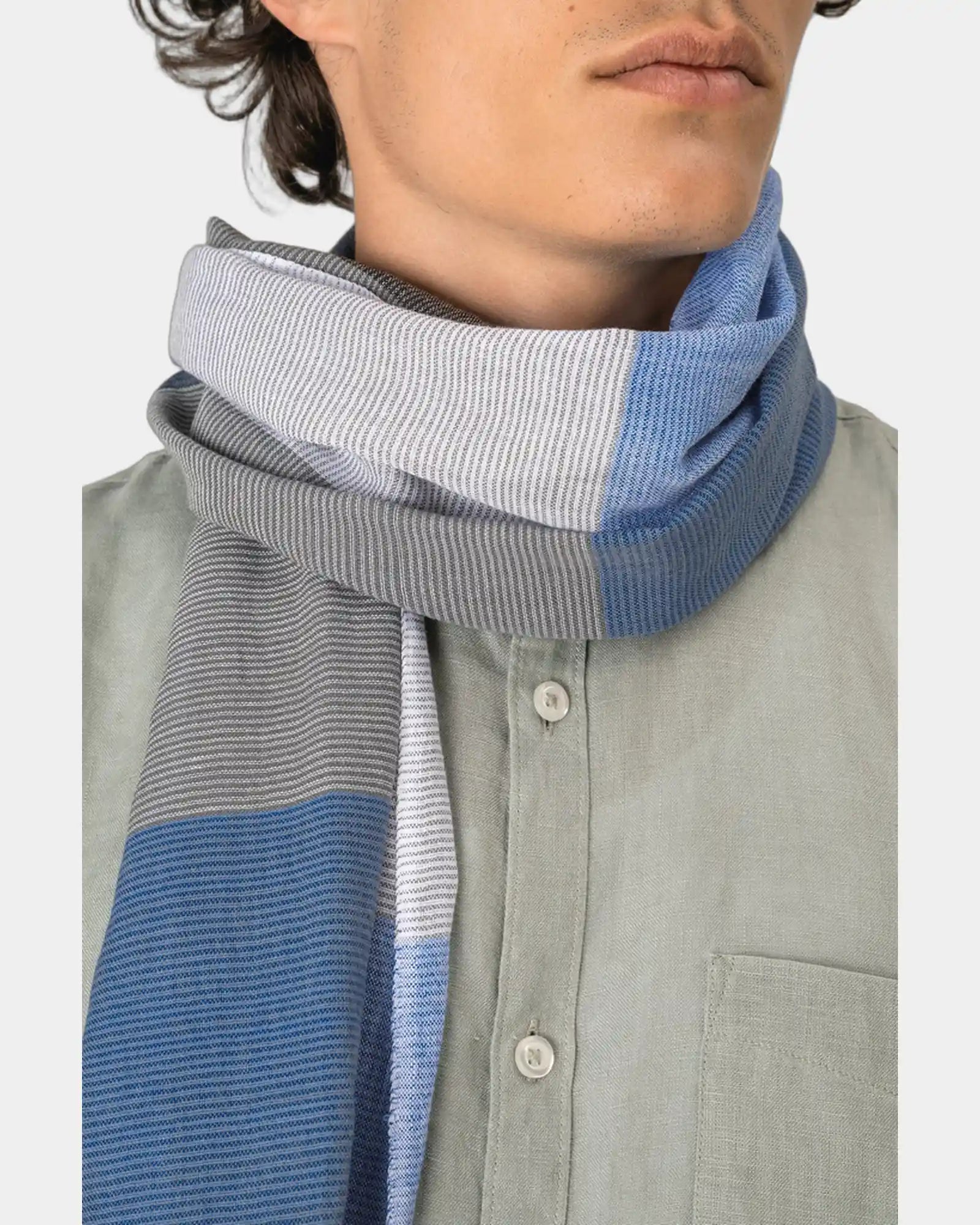 Chèche coton à carreaux artisanal à personnaliser - 2