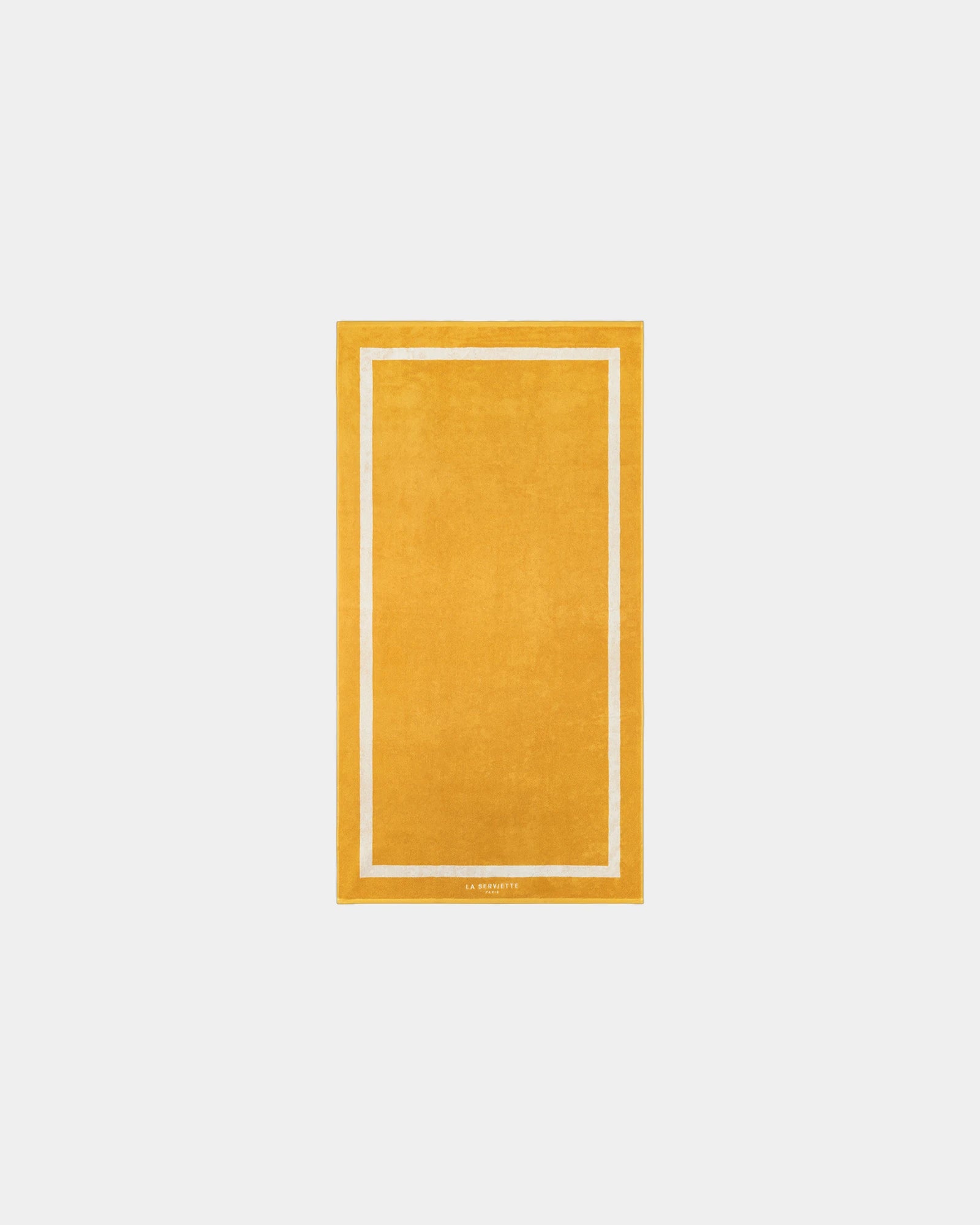 Serviette de plage coton longues fibres 90x170 à personnaliser - Jaune Gold