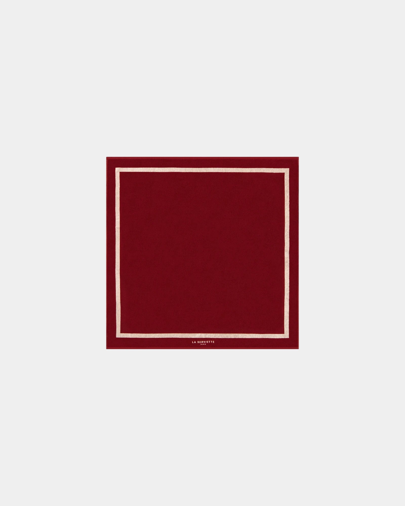 Serviette de plage XXL coton longues fibres La Serviette Paris à personnaliser - Rouge Grenat / Crème