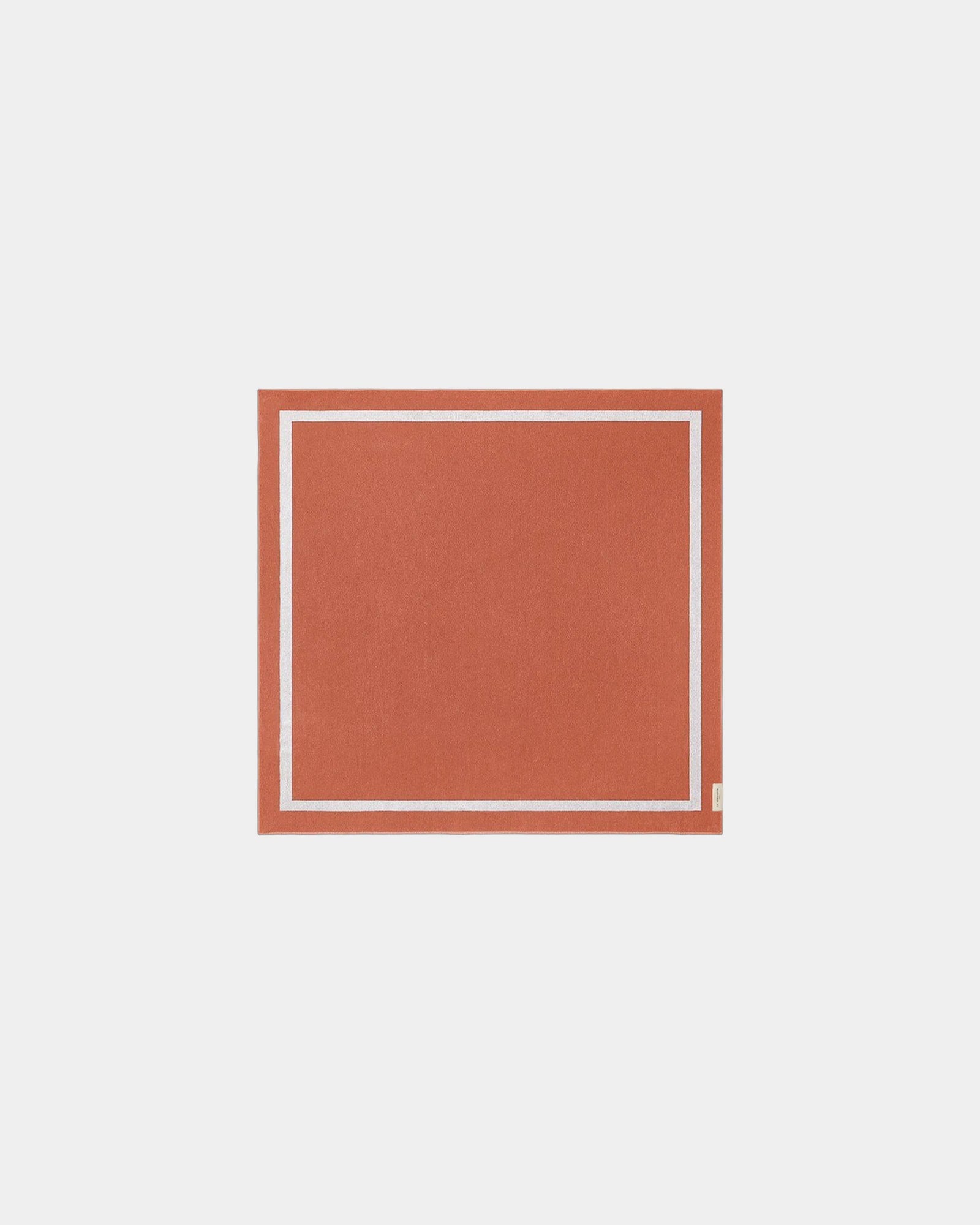 Serviette de plage XXL coton longues fibres La Serviette Paris à personnaliser - Rouille / Crème