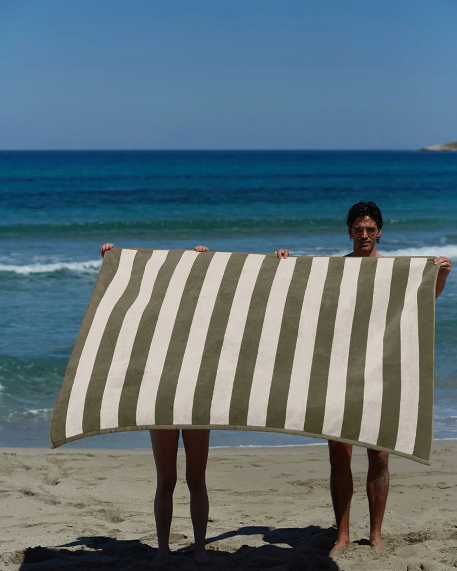 Serviette de plage XXL 170x170 Rayures Riviera à personnaliser - 30