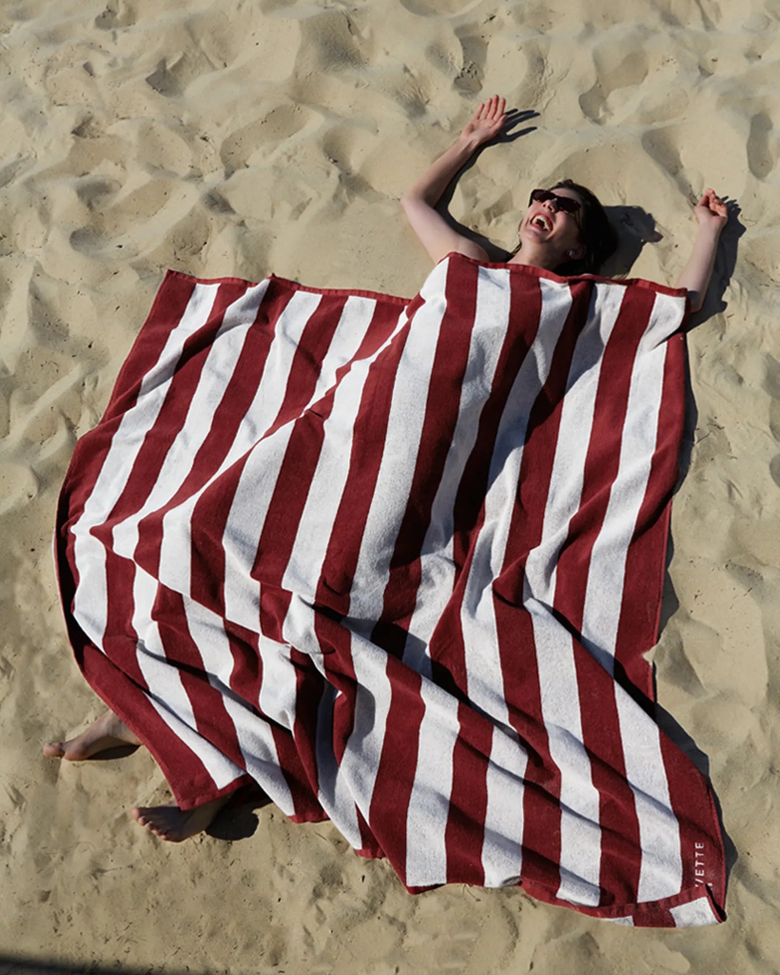 Serviette de plage XXL 170x170 Rayures Riviera à personnaliser - 26