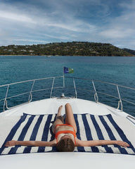 Serviette de plage XXL 170x170 Rayures Riviera à personnaliser - 11