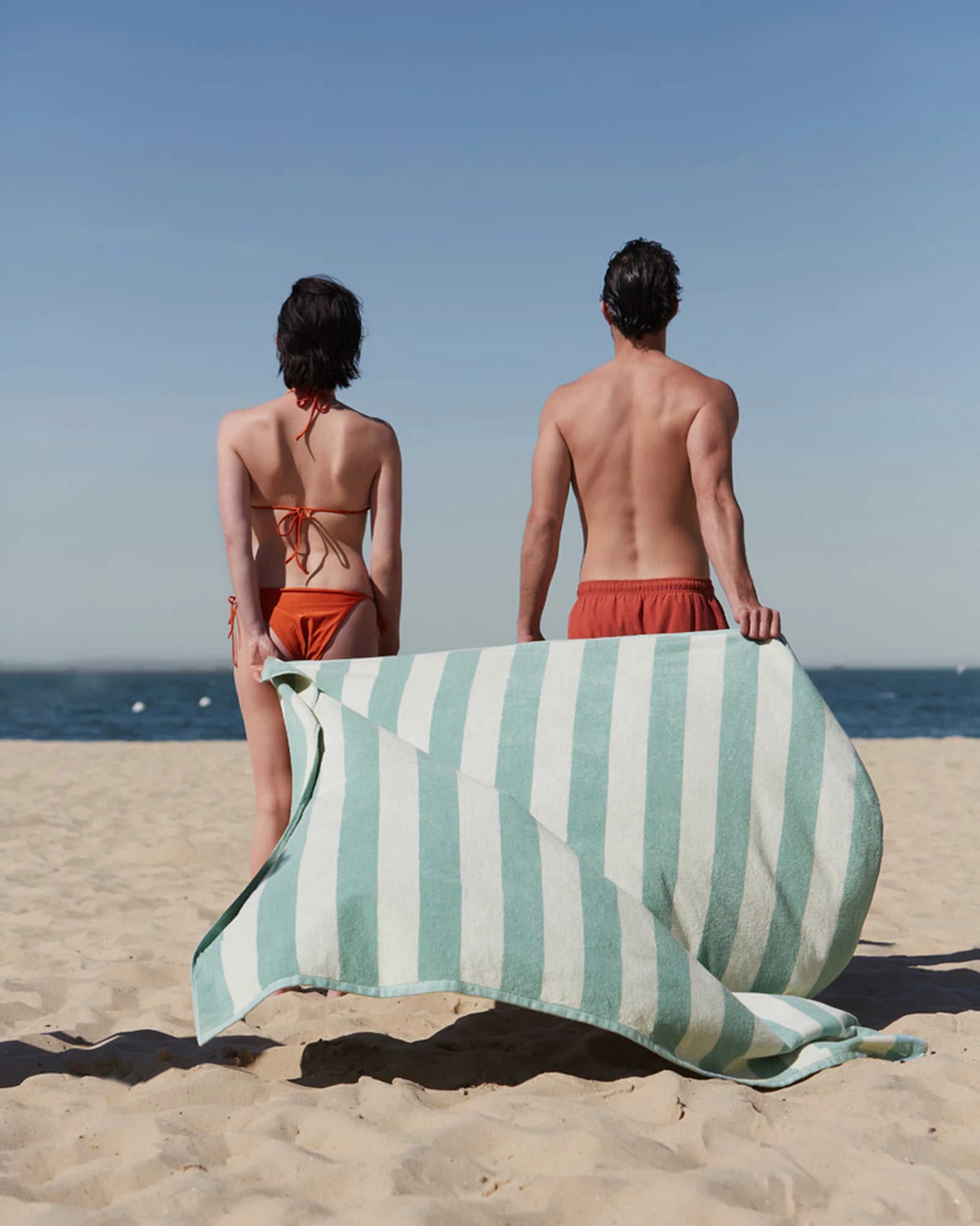 Serviette de plage XXL 170x170 Rayures Riviera à personnaliser - 34