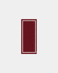 Serviette de plage 90x200 coton longues fibres à personnaliser - Rouge Grenat