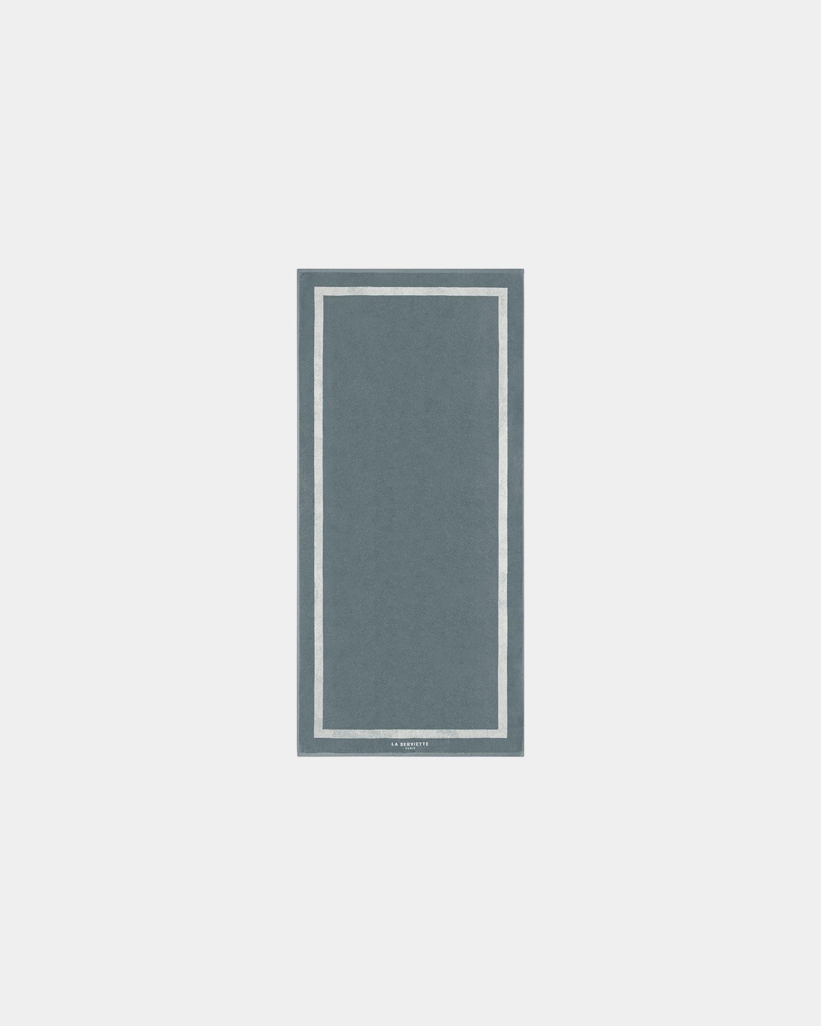 Serviette de plage 90x200 coton longues fibres à personnaliser - Gris