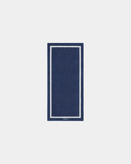 Serviette de plage 90x200 coton longues fibres à personnaliser - Bleu Océan