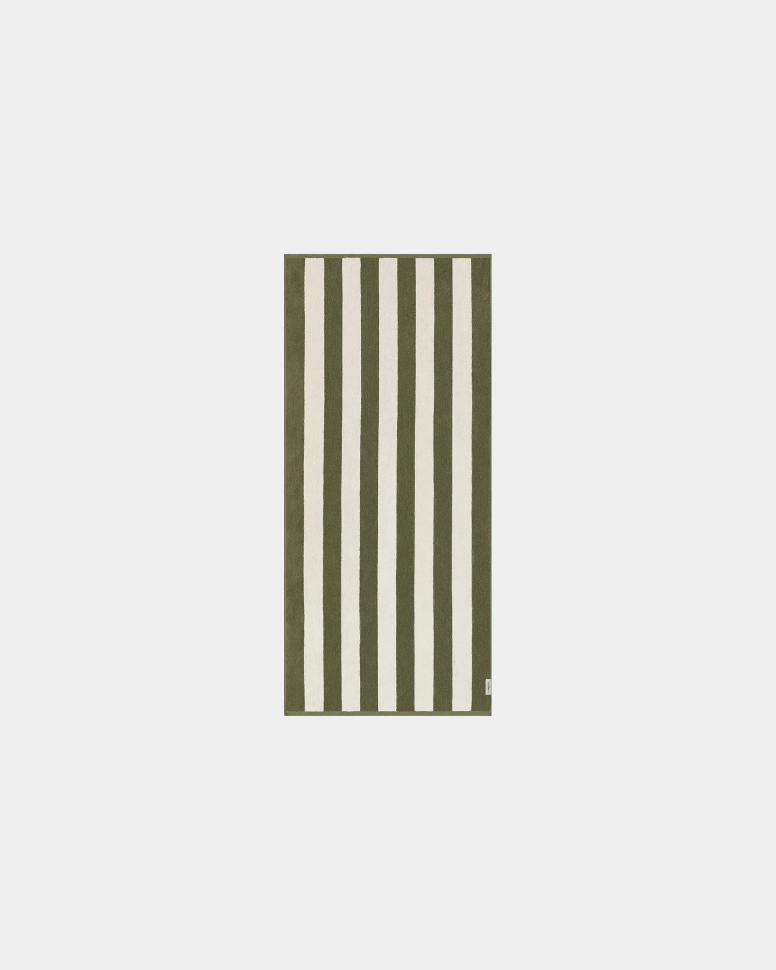 Serviette de plage éponge 90x200 La Serviette Paris à personnaliser - Vert Olive / Crème