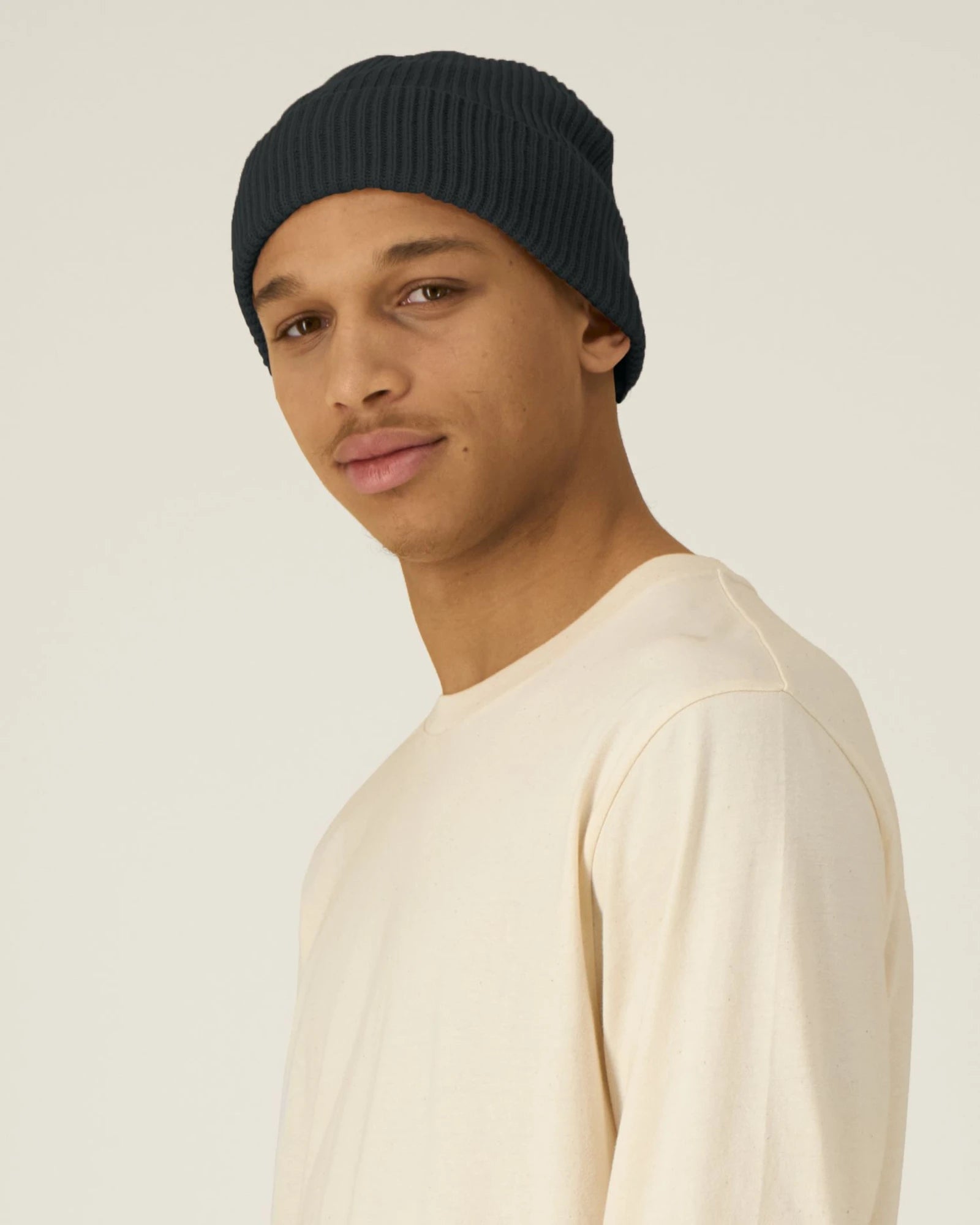 Bonnet Fisherman coton bio Stanley/Stella à personnaliser - Black