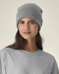 Bonnet côtelé Stanley/Stella Rib Beanie à personnaliser - Mid Heather Grey