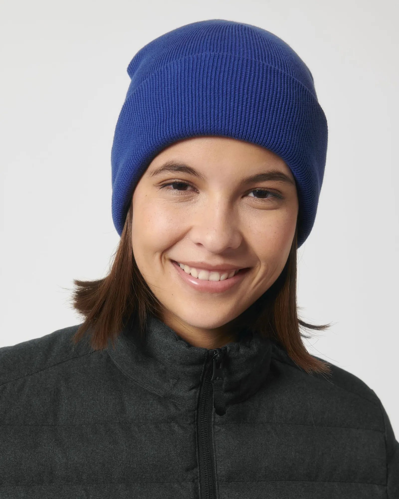 Bonnet côtelé Stanley/Stella Rib Beanie à personnaliser - Worker Blue
