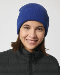 Bonnet côtelé Stanley/Stella Rib Beanie à personnaliser - Worker Blue