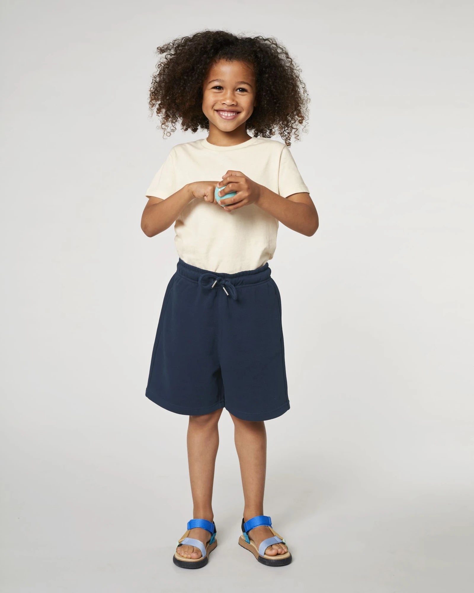 Short de jogging enfant coton bio Stanley/Stella Mini Bolter à personnaliser - French Navy