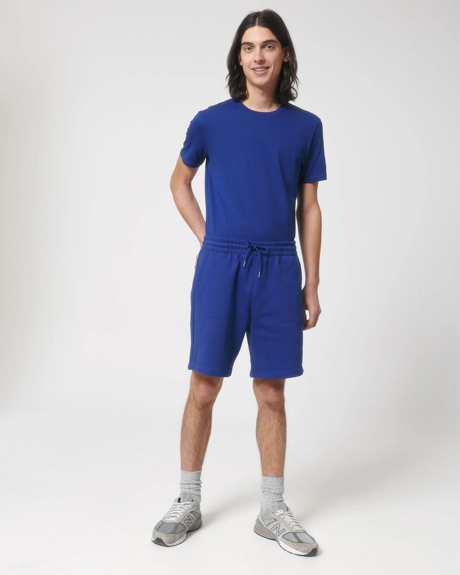 Short de jogging unisexe coton bio Stanley/Stella Boarder à personnaliser - Worker Blue