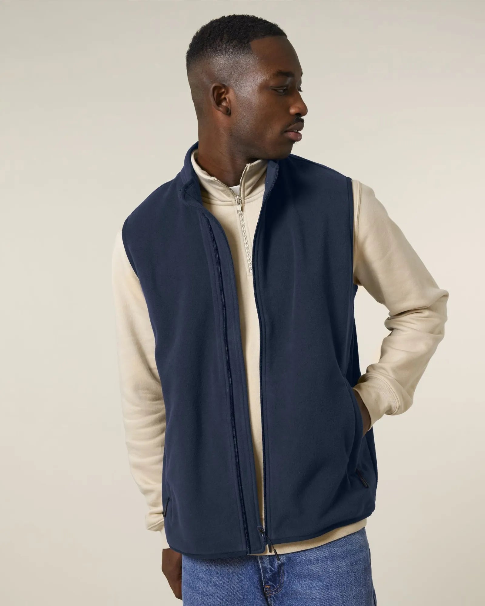Veste polaire recyclée Stanley/Stella Quester à personnaliser - French Navy