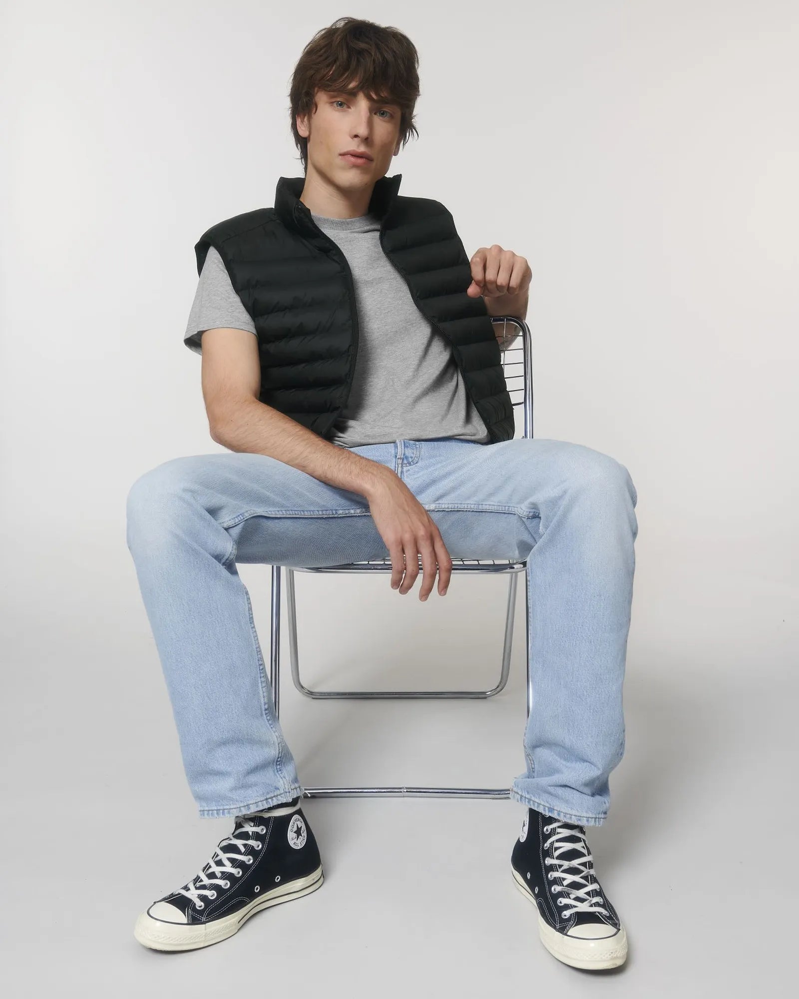 Veste matelassée polyester recyclé Stanley/Stella Climber à personnaliser - Black
