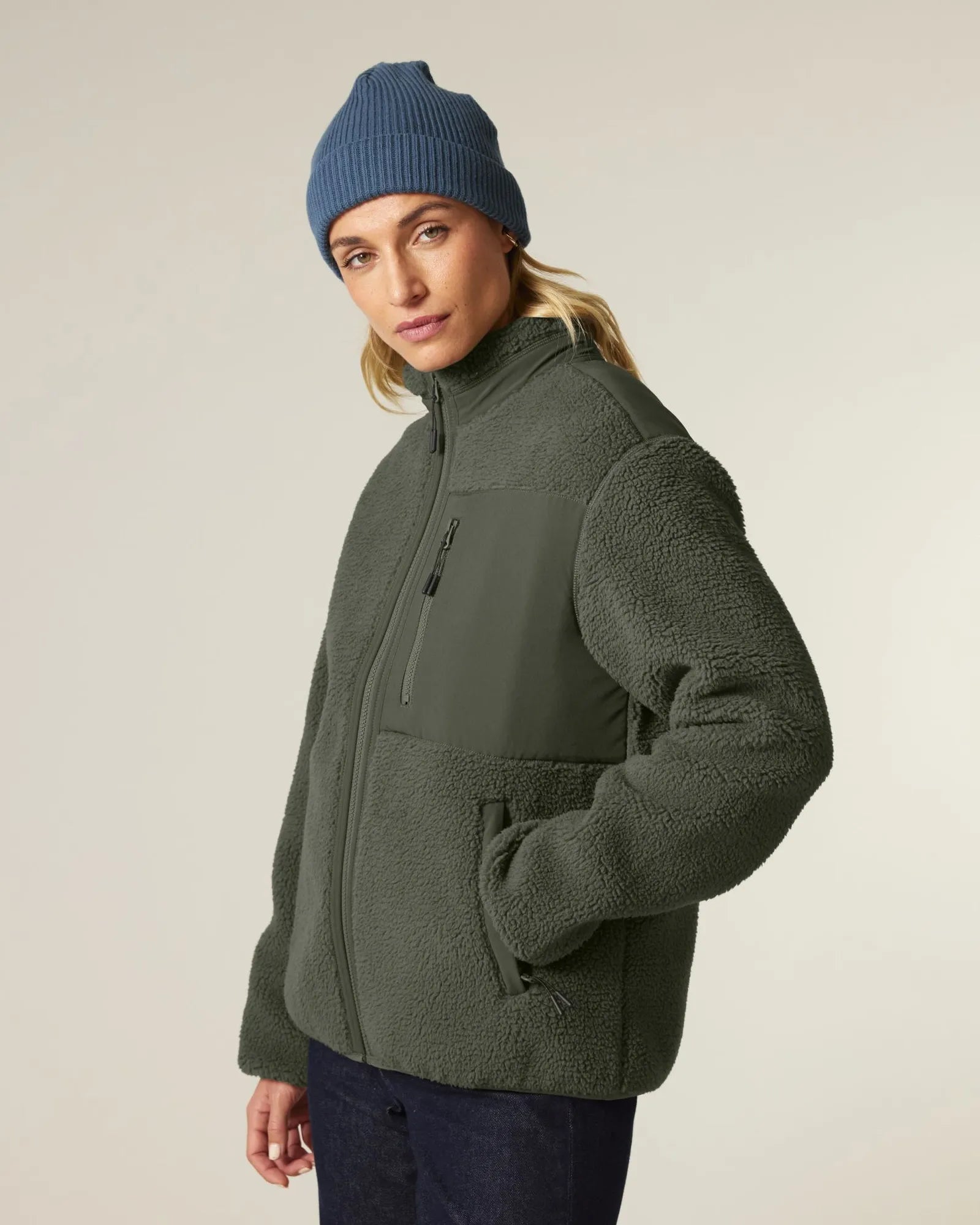 Veste polyester recyclé Stanley/Stella Brooker à personnaliser - Khaki