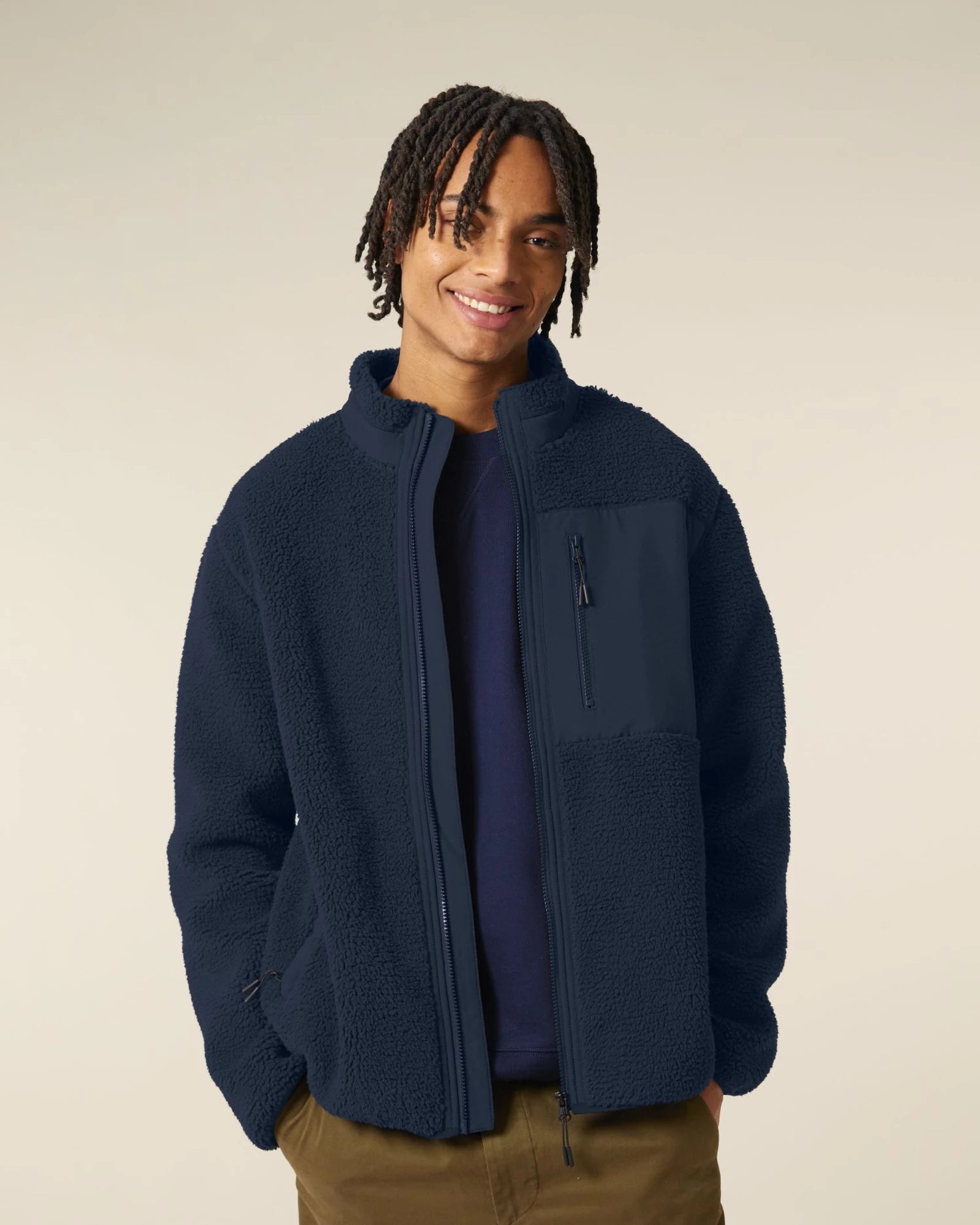 Veste polyester recyclé Stanley/Stella Brooker à personnaliser - French Navy