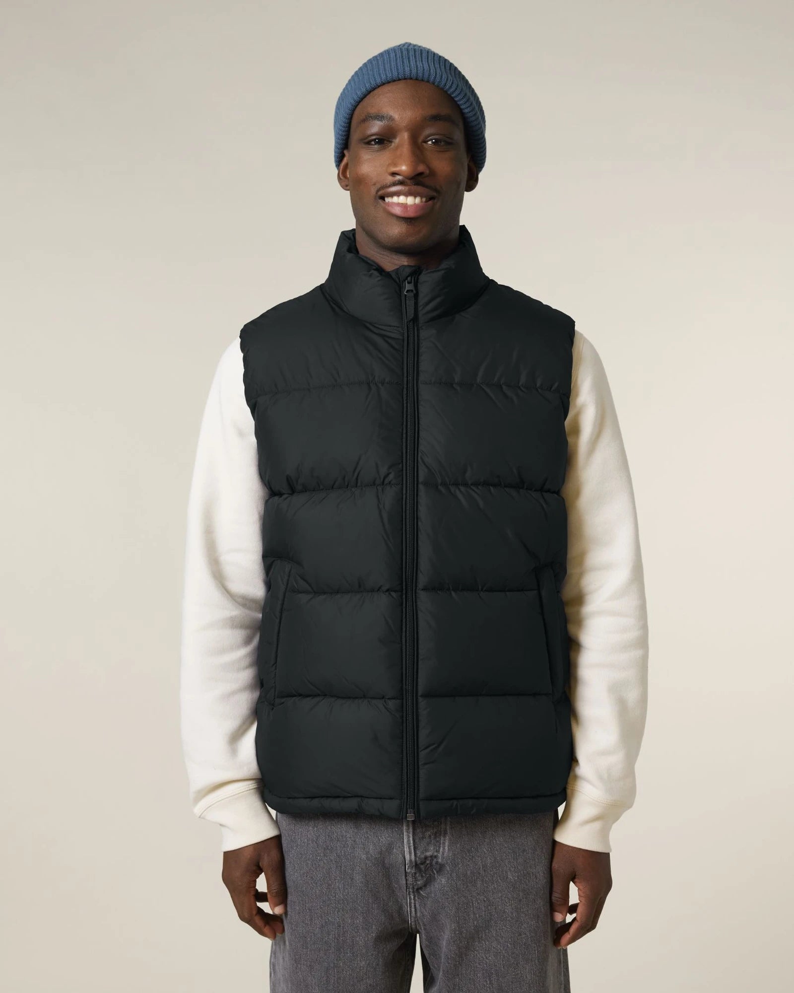 Gilet matelassé unisexe en polyester recyclé à personnaliser - 1