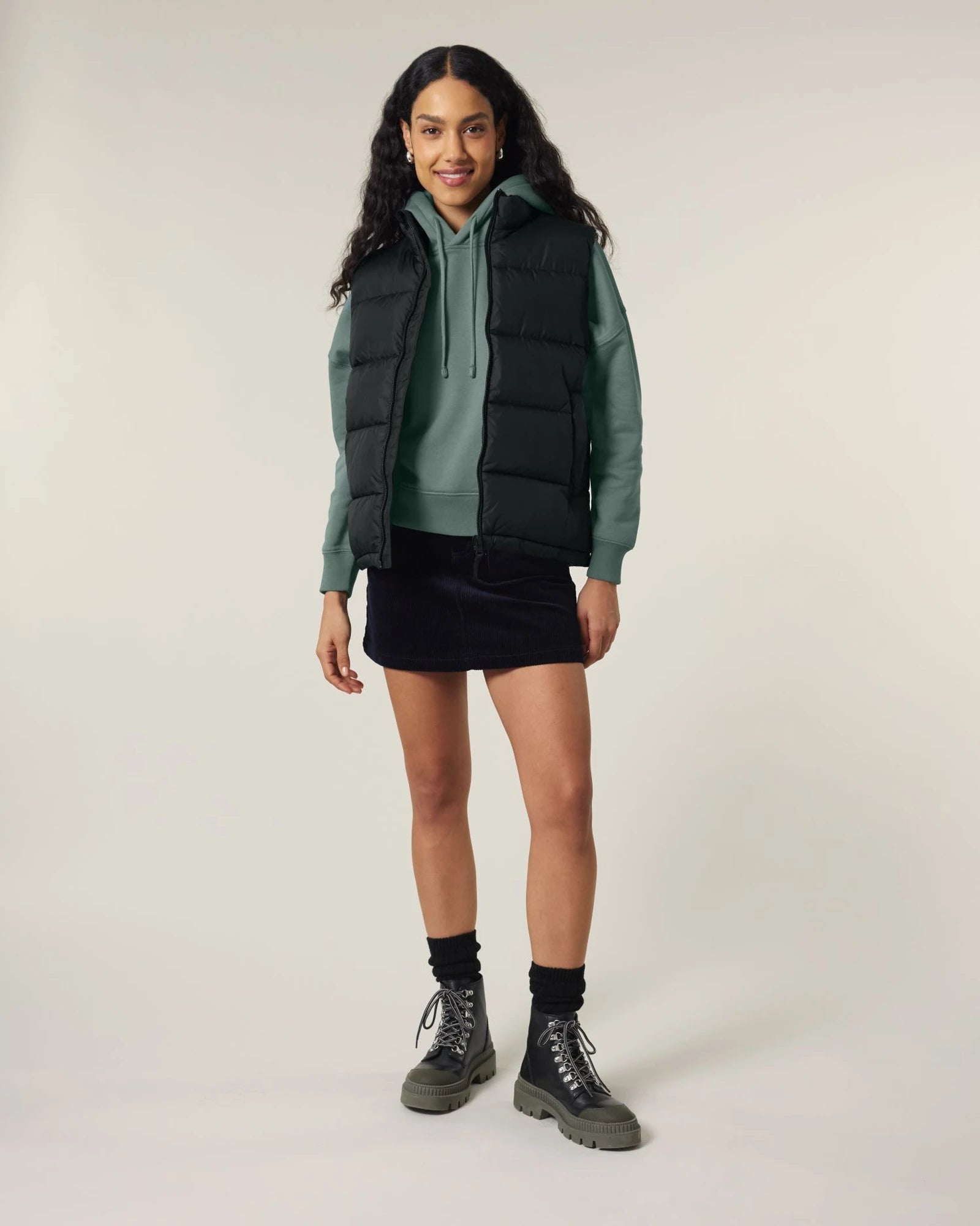 Gilet matelassé unisexe en polyester recyclé à personnaliser - 2