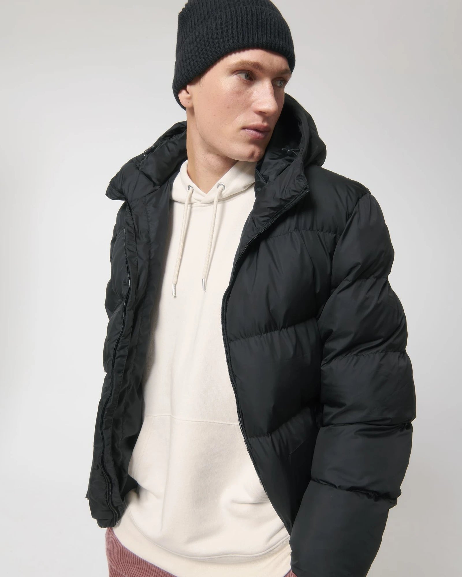 Veste matelassée polyester recyclé Stanley/Stella Puffer à personnaliser - Black