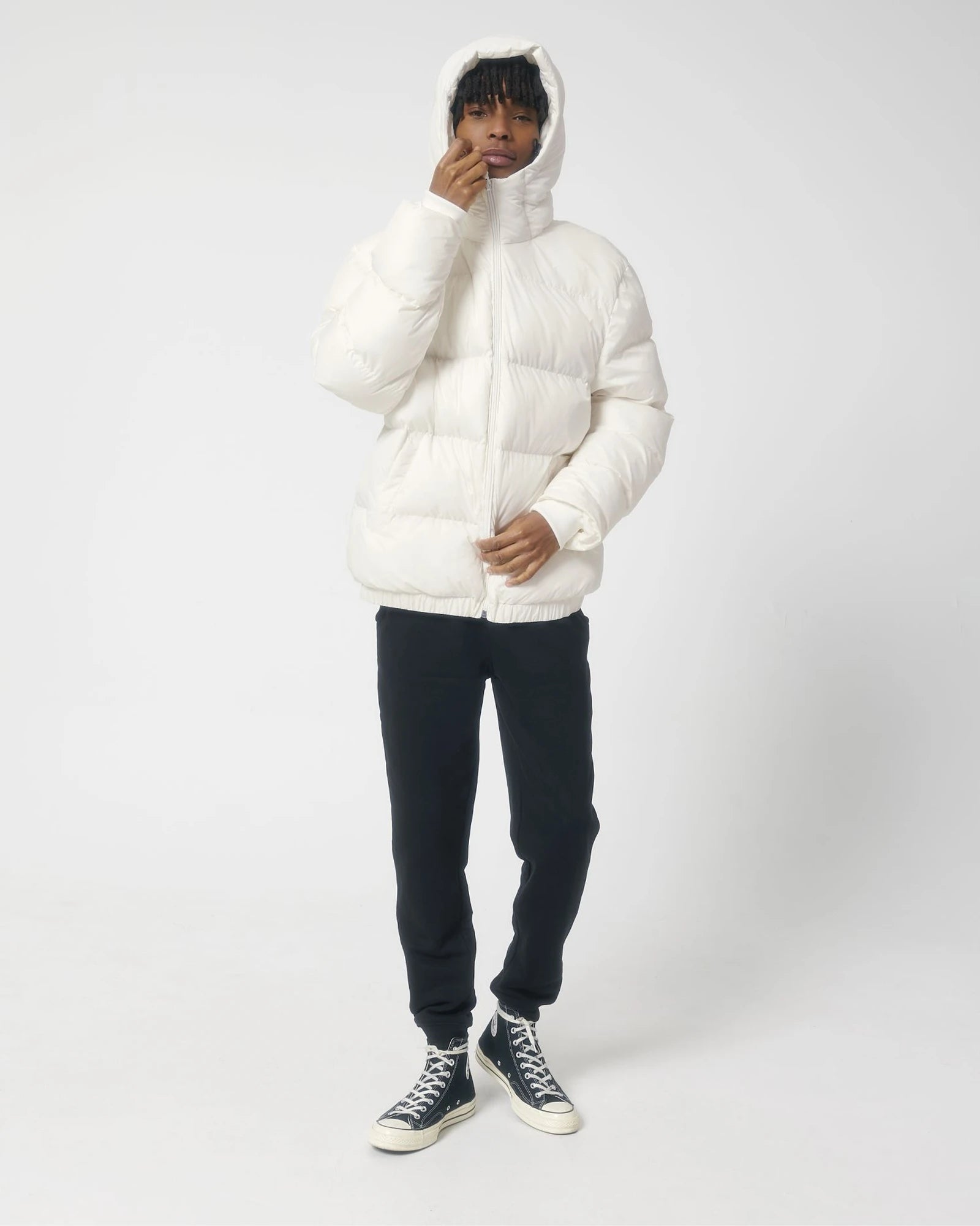Veste matelassée polyester recyclé Stanley/Stella Puffer à personnaliser - Off White