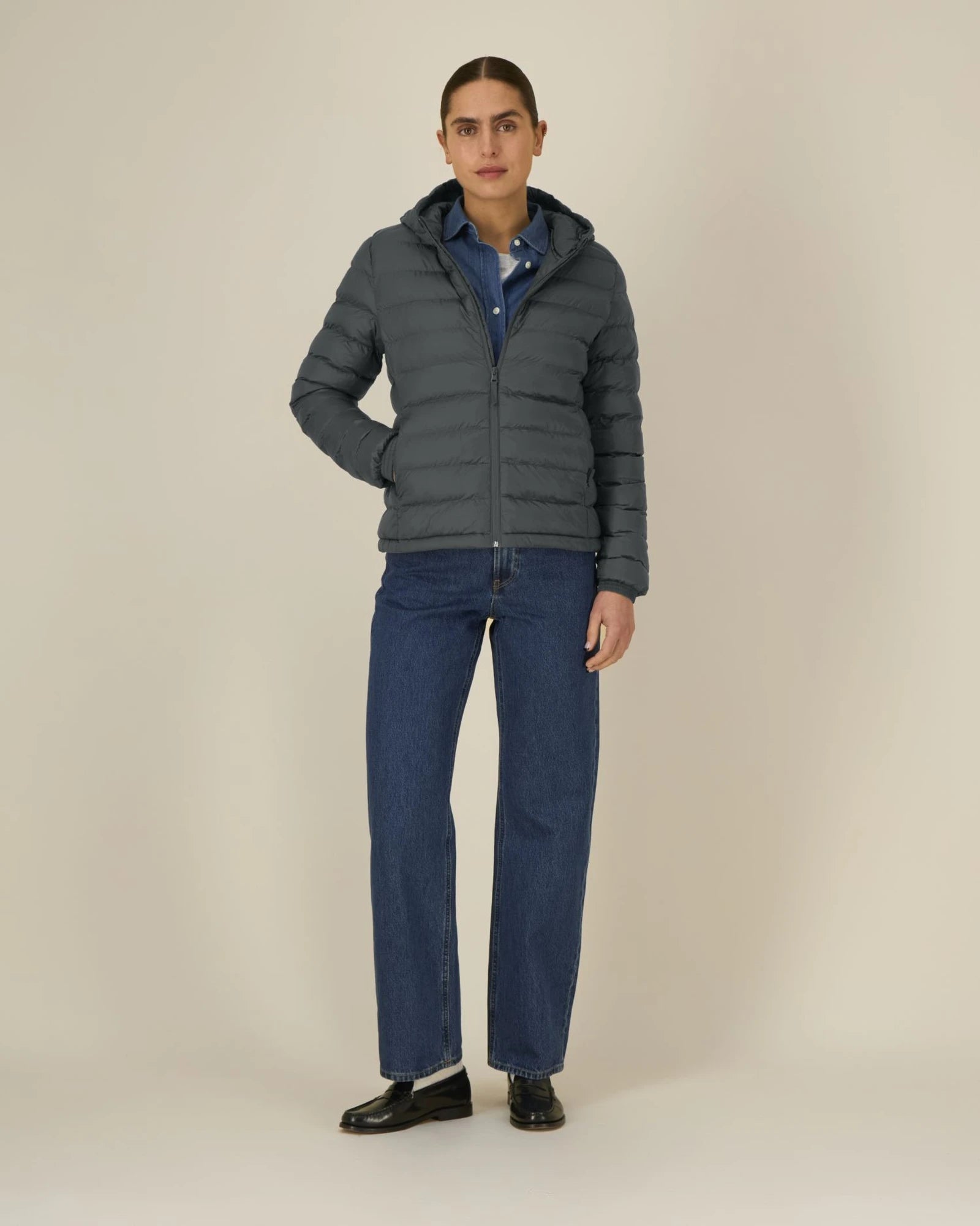 Veste légère matelassée 100% nylon recyclé Stanley/Stella à personnaliser - Anthracite