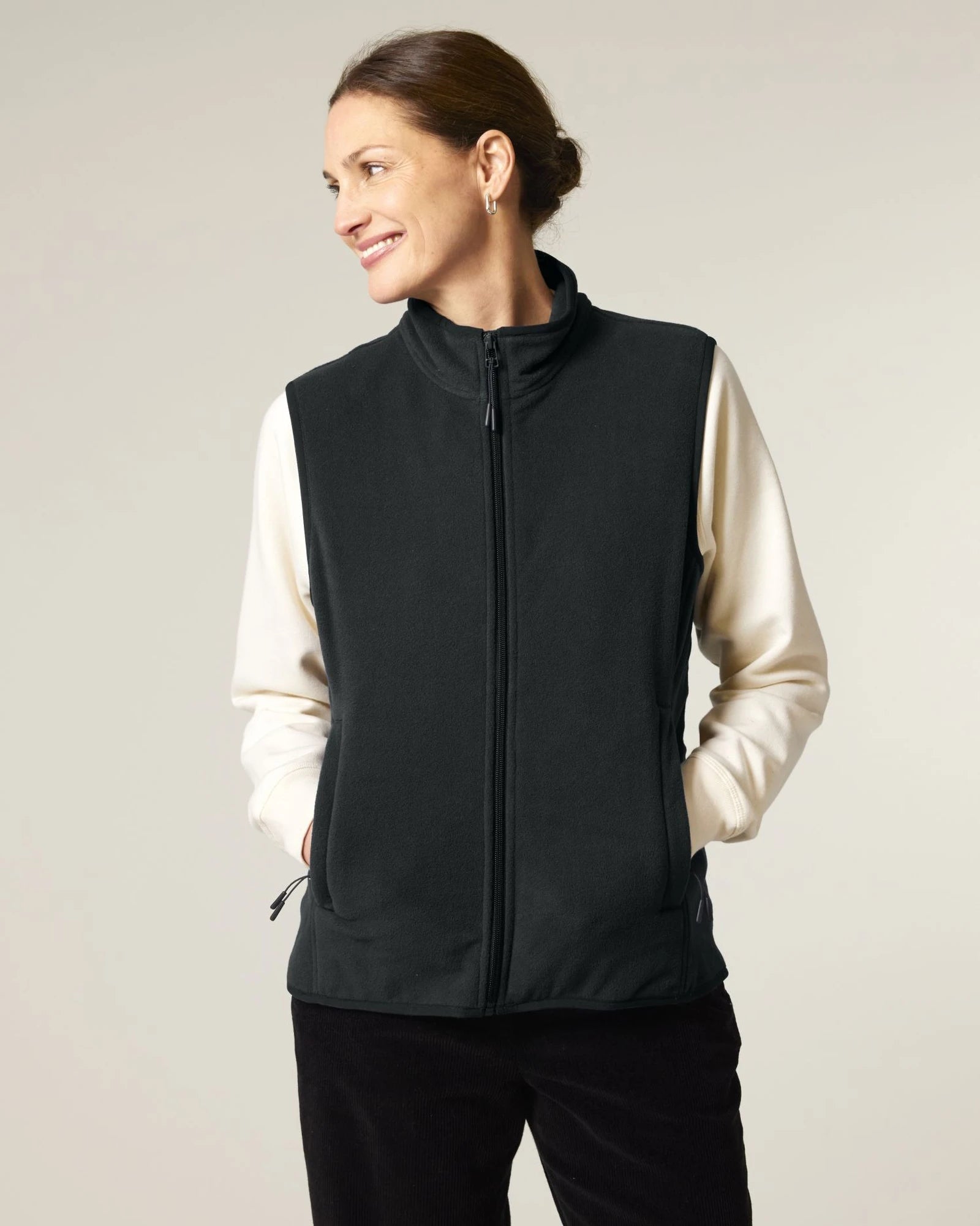 Veste polaire femme recyclée Stanley/Stella Quester à personnaliser - Black