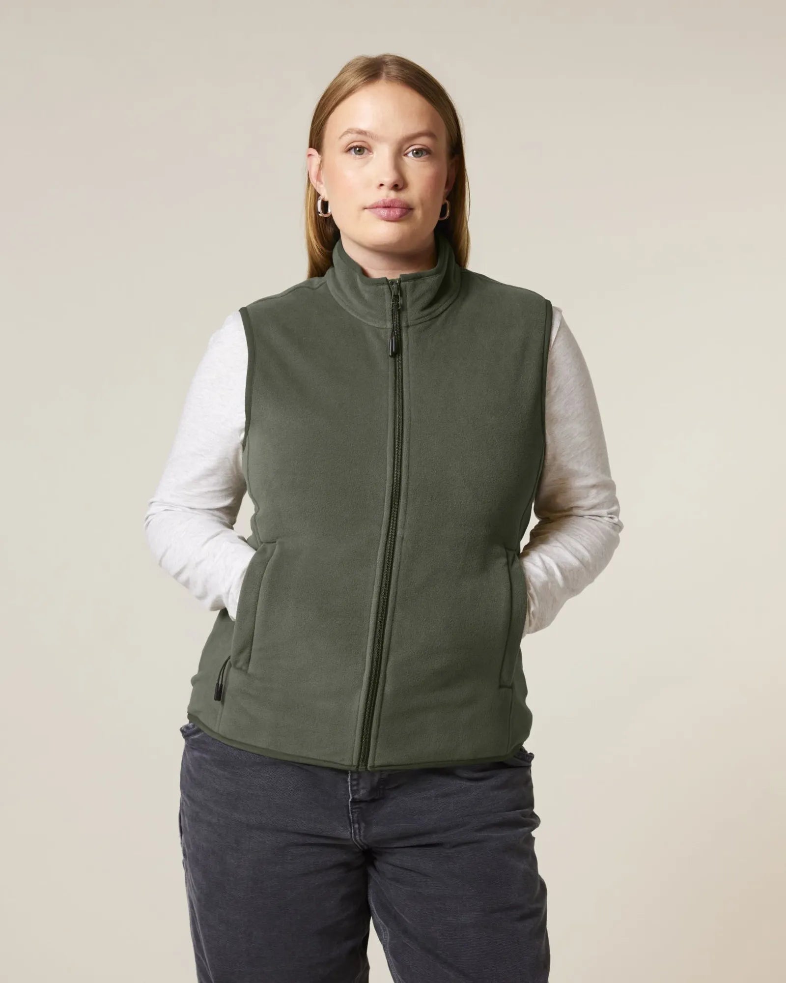 Veste polaire femme recyclée Stanley/Stella Quester à personnaliser - Khaki