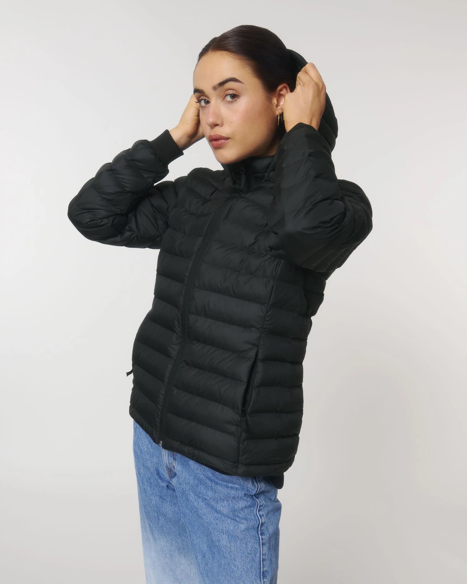 Veste matelassée femme polyester recyclé Stanley/Stella à personnaliser - Black
