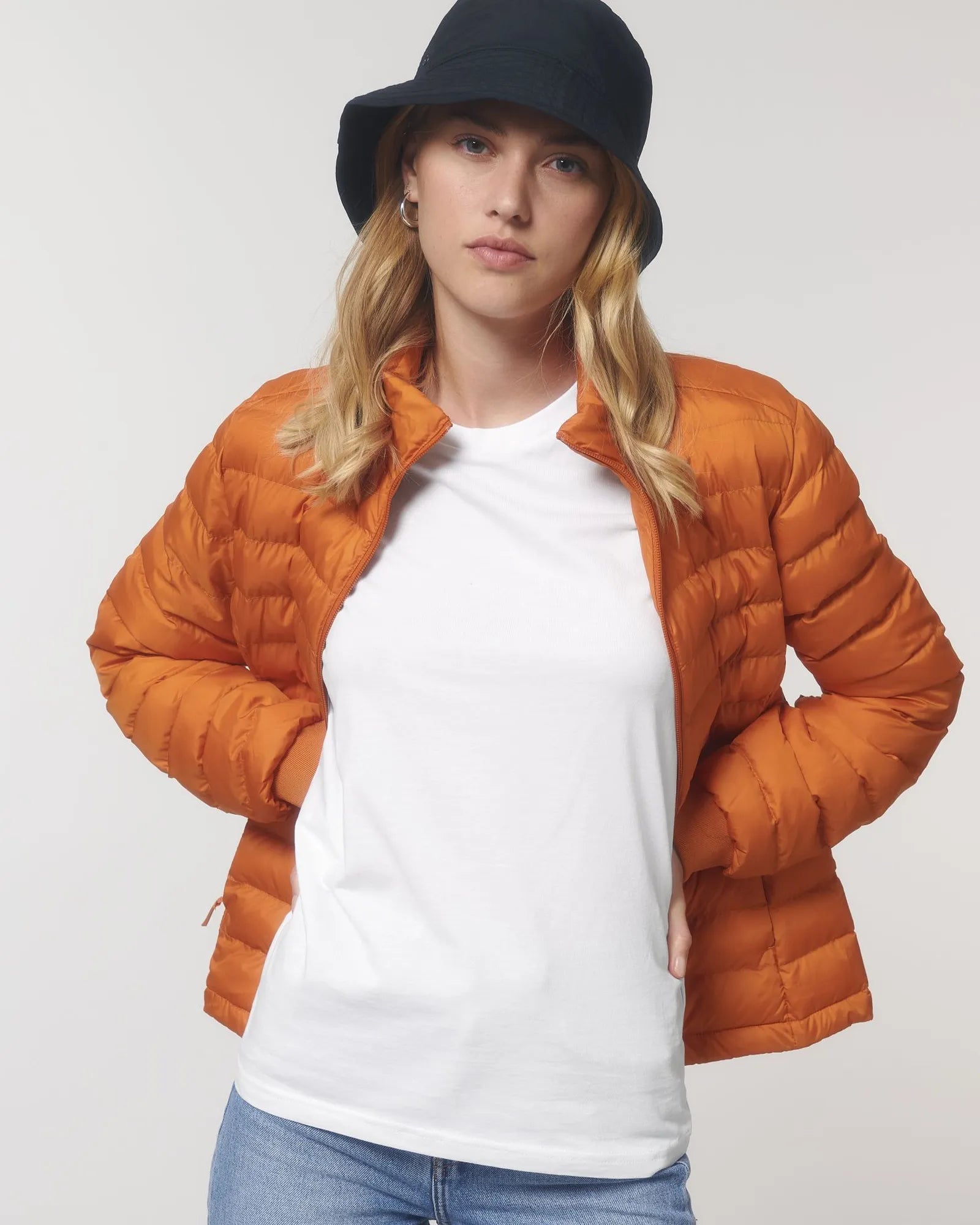 Veste matelassée femme polyester recyclé Stanley/Stella à personnaliser - Flame Orange