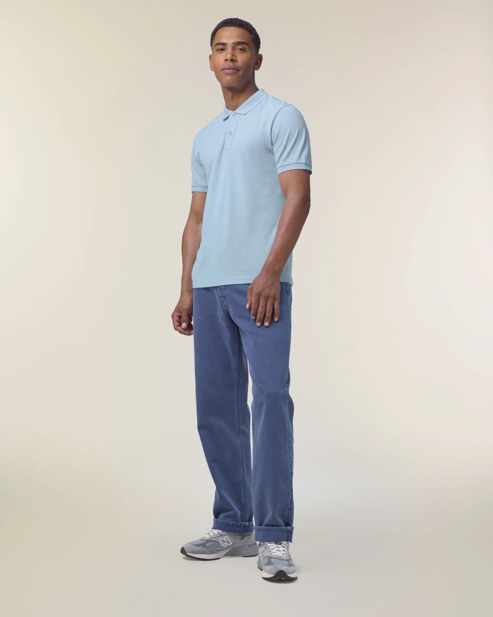 Polo coton bio Stanley/Stella Coaster à personnaliser - Sky Blue